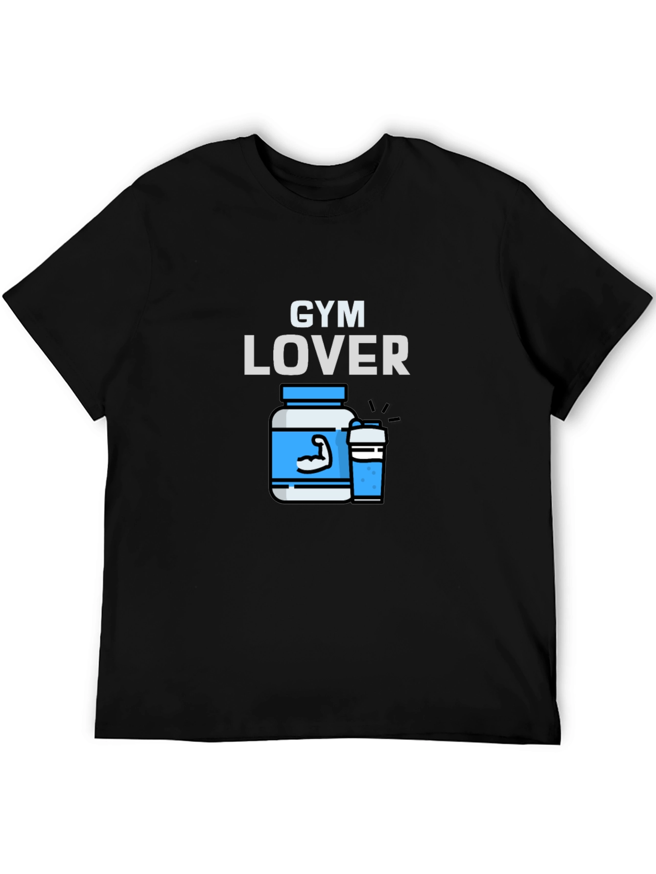 Gym Lover Graphic T-Shirt Black
