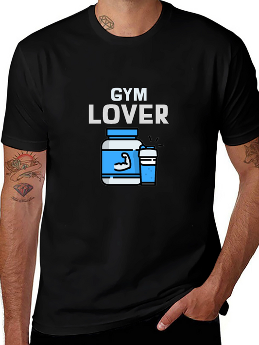Gym Lover Graphic T-Shirt Black