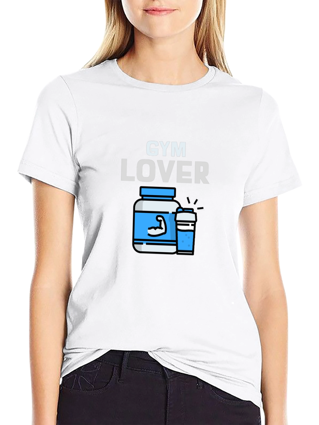 Gym Lover Graphic T-Shirt Black