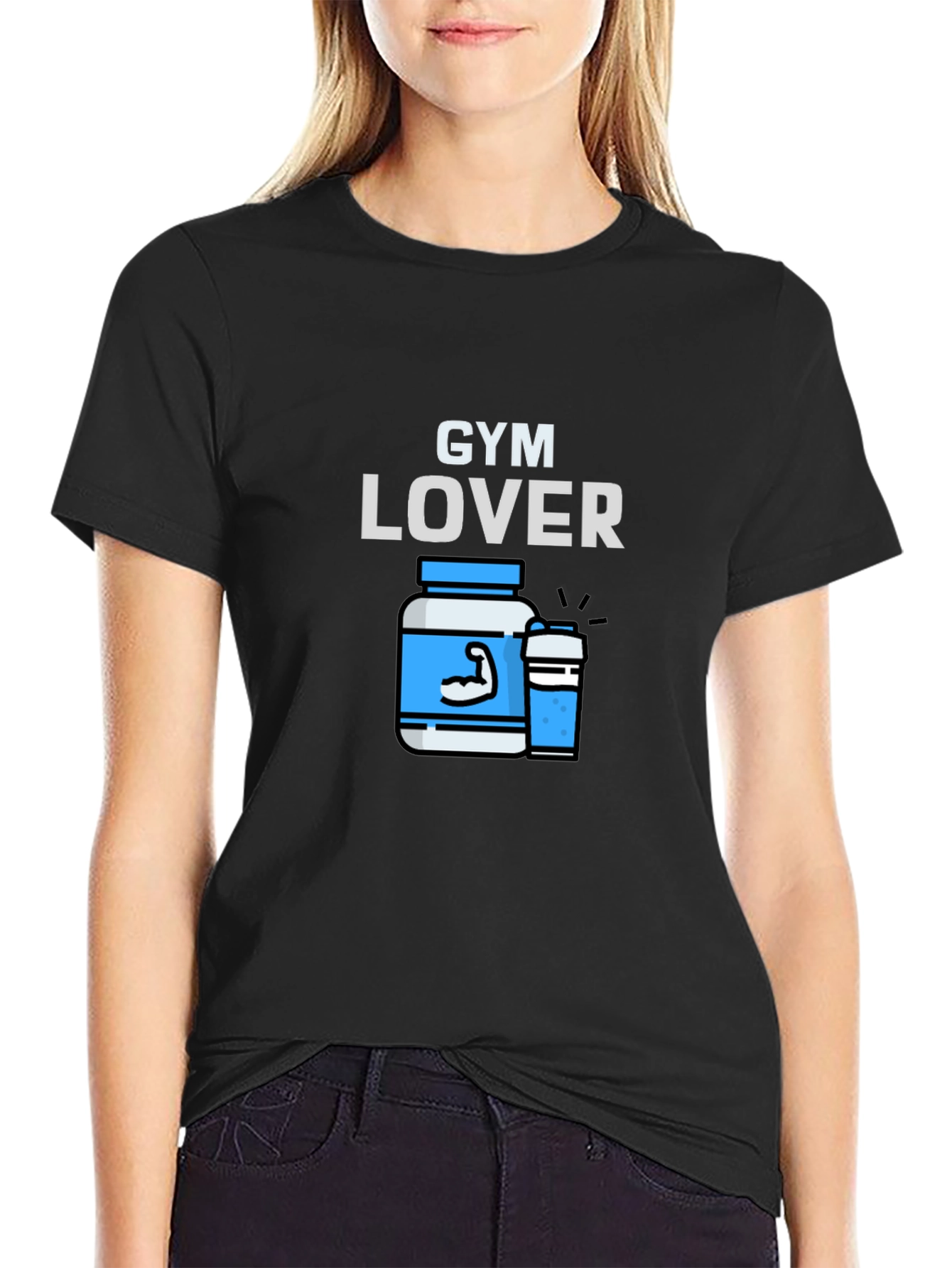 Gym Lover Graphic T-Shirt Black