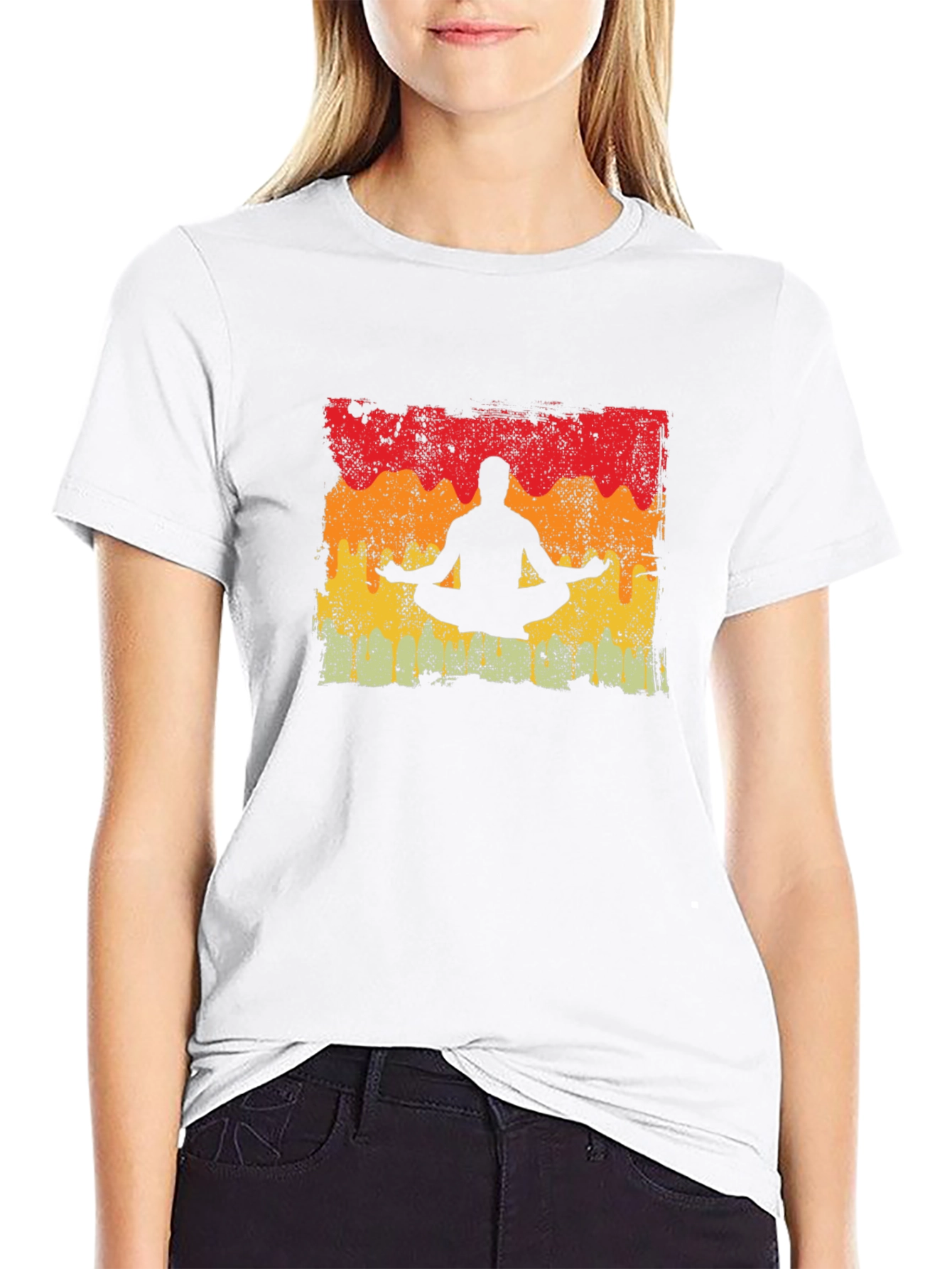 Yoga Pose Graphic T-Shirt - Mens Black Tee