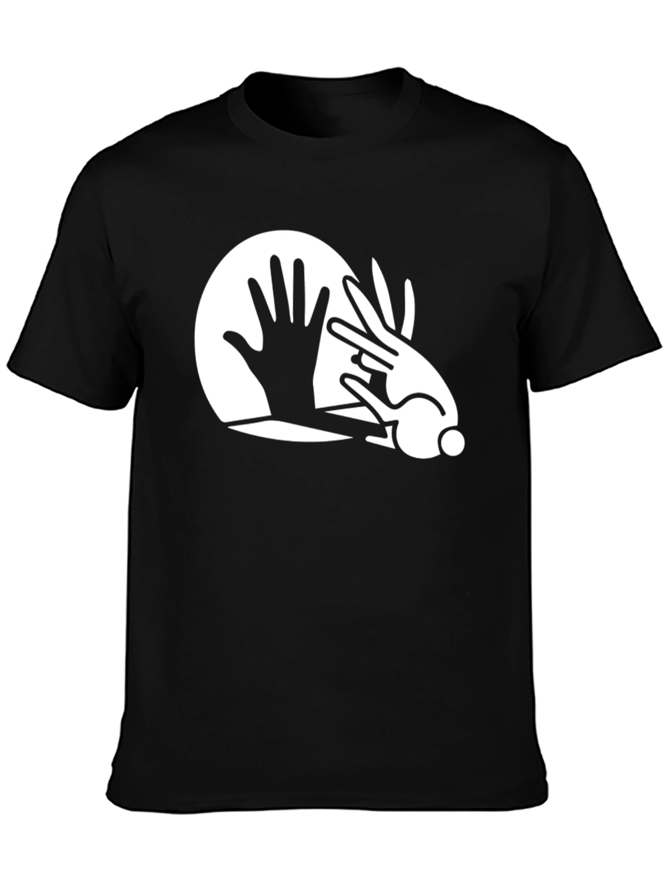 Magic Trick Tee: Hand & Rabbit Illusion Graphic T-Shirt