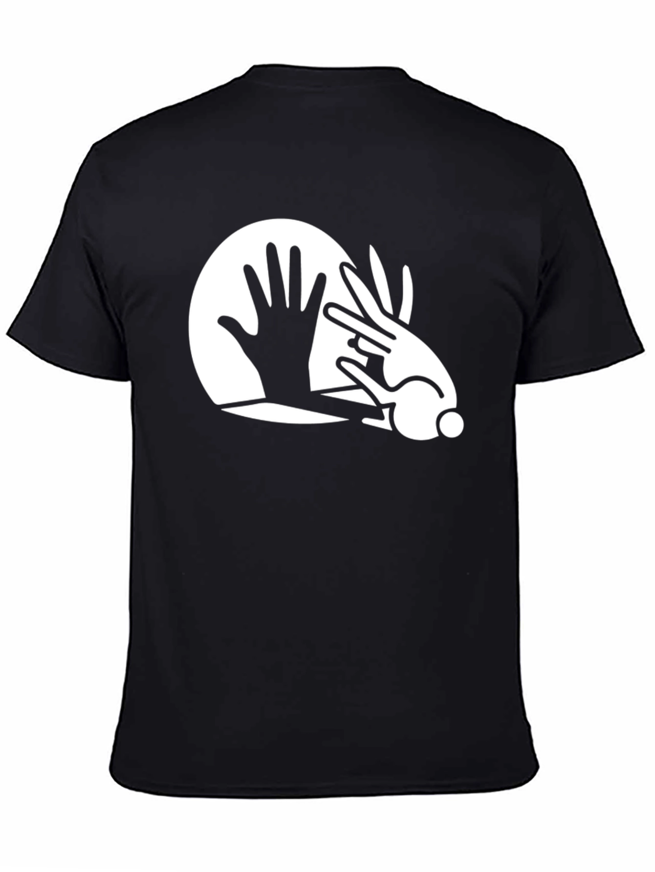 Magic Trick Tee: Hand & Rabbit Illusion Graphic T-Shirt