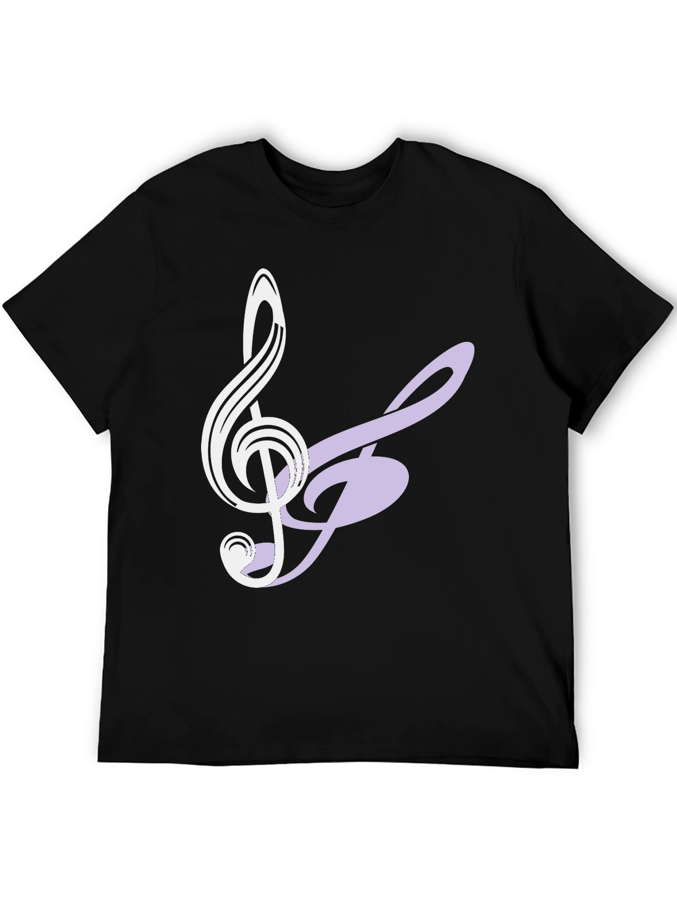 Musical Note Graphic Tee - Trendy Black T-Shirt