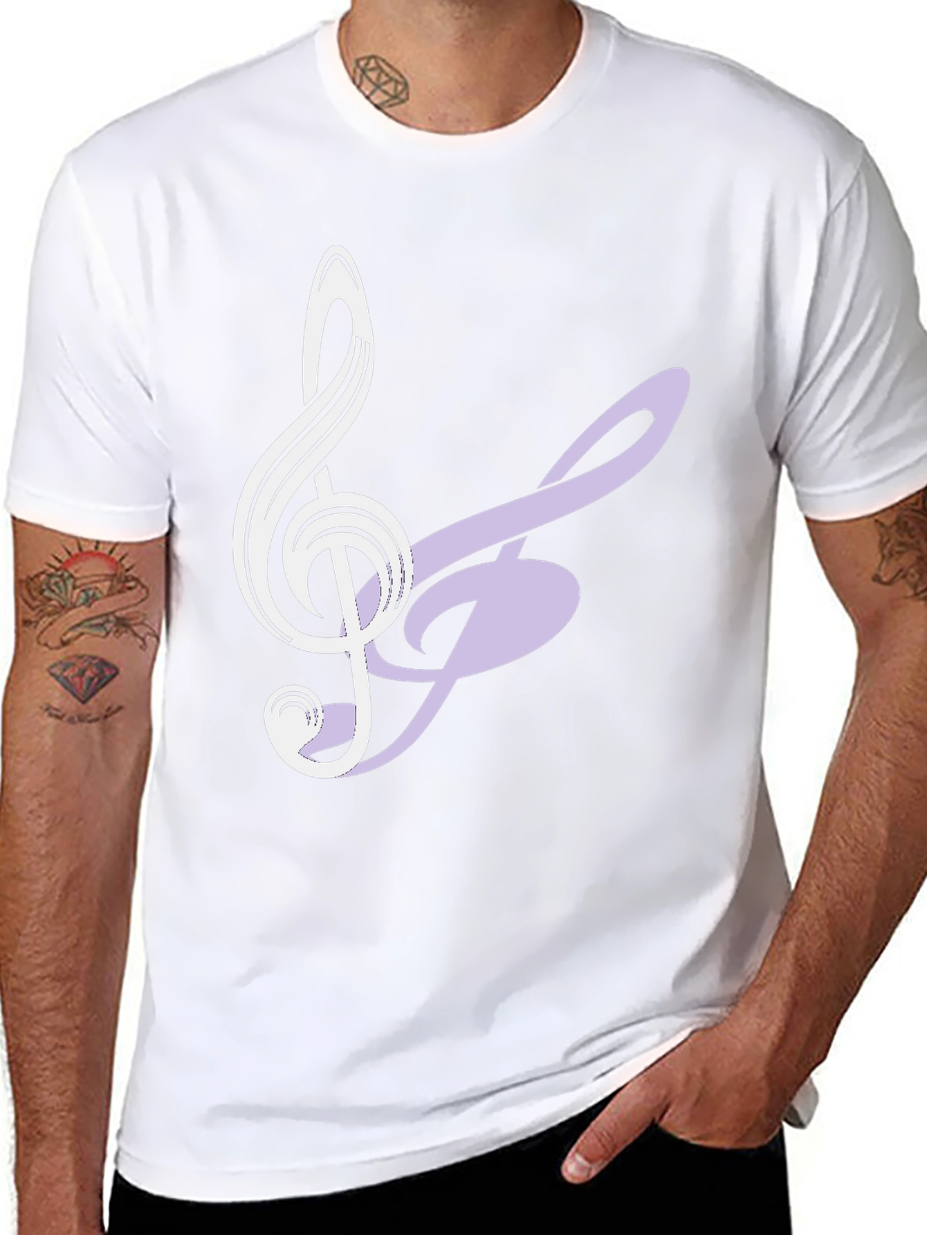 Musical Note Graphic Tee - Trendy Black T-Shirt