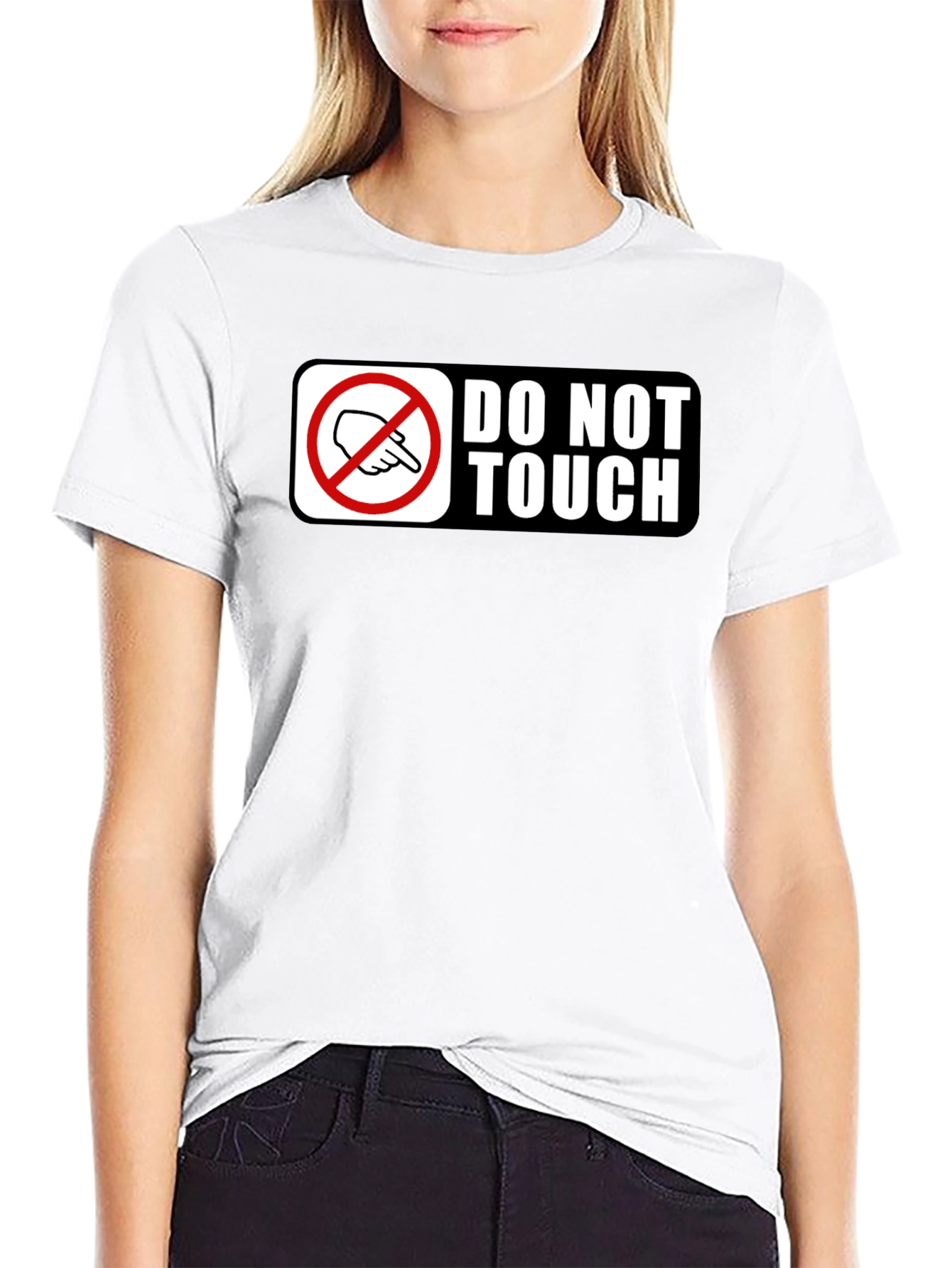 Do Not Touch Novelty Graphic Tee - Black