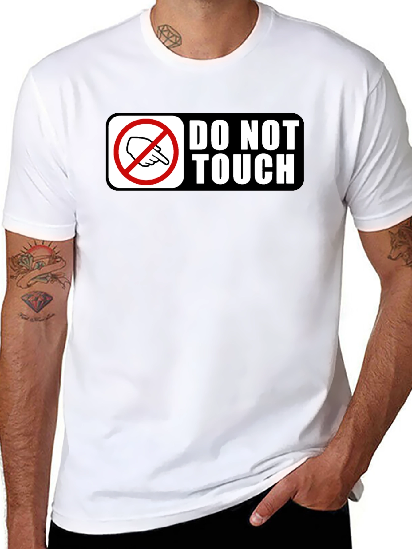 Do Not Touch Novelty Graphic Tee - Black