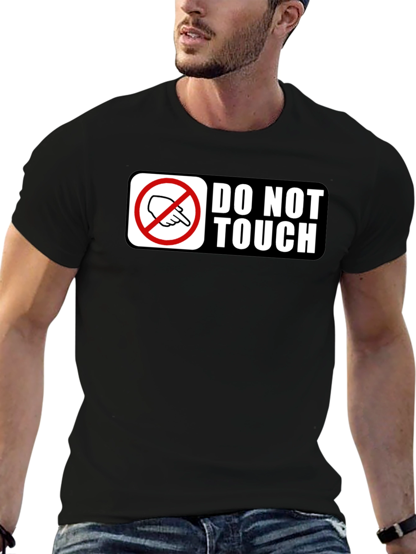 Do Not Touch Novelty Graphic Tee - Black