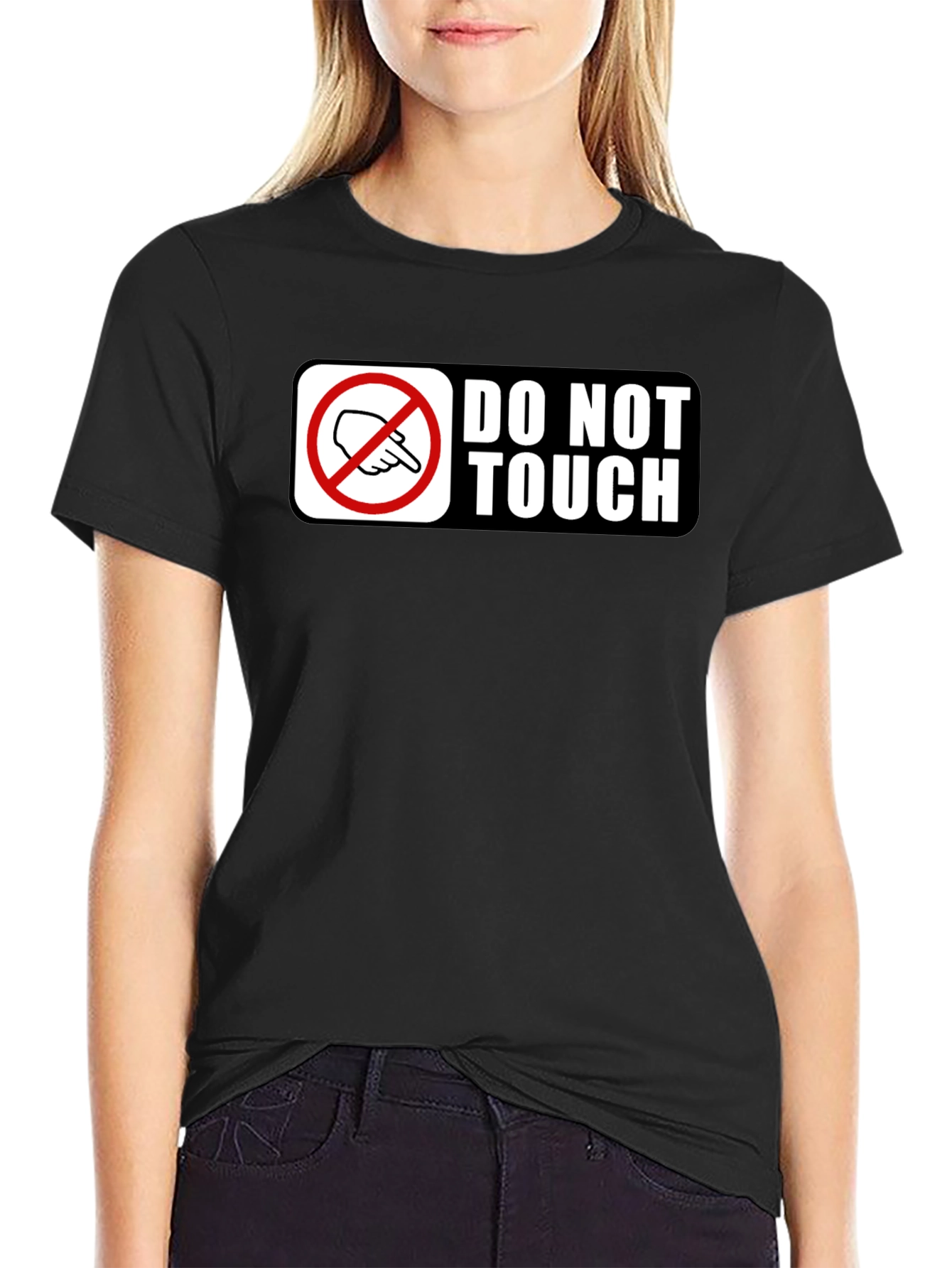 Do Not Touch Novelty Graphic Tee - Black