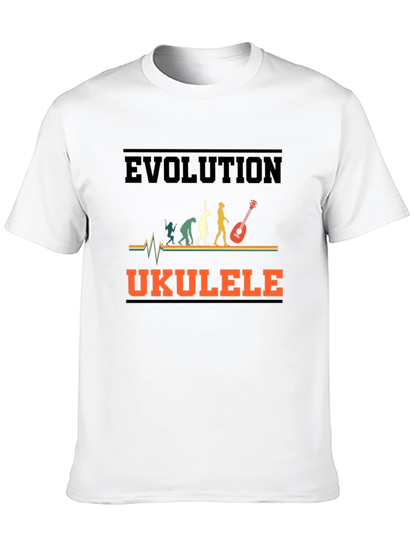 Evolution Ukulele T-Shirt Funny Music Lover Tee