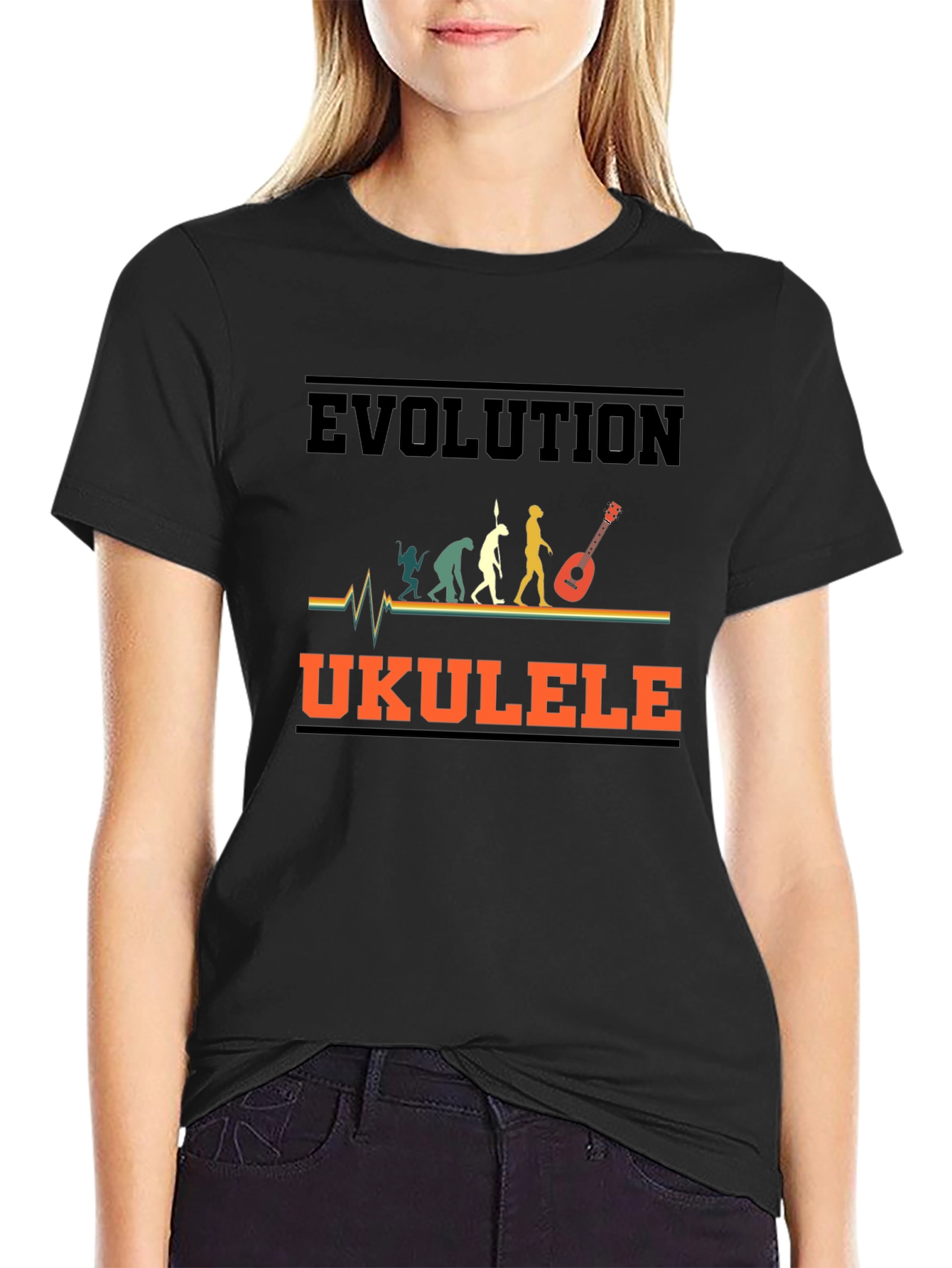 Evolution Ukulele T-Shirt Funny Music Lover Tee