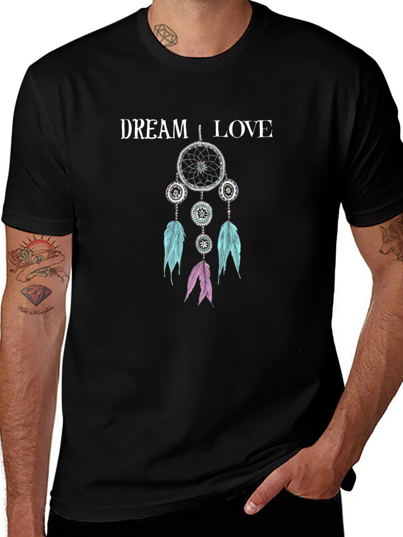 Dream Love T-Shirt - Black Cotton Blend