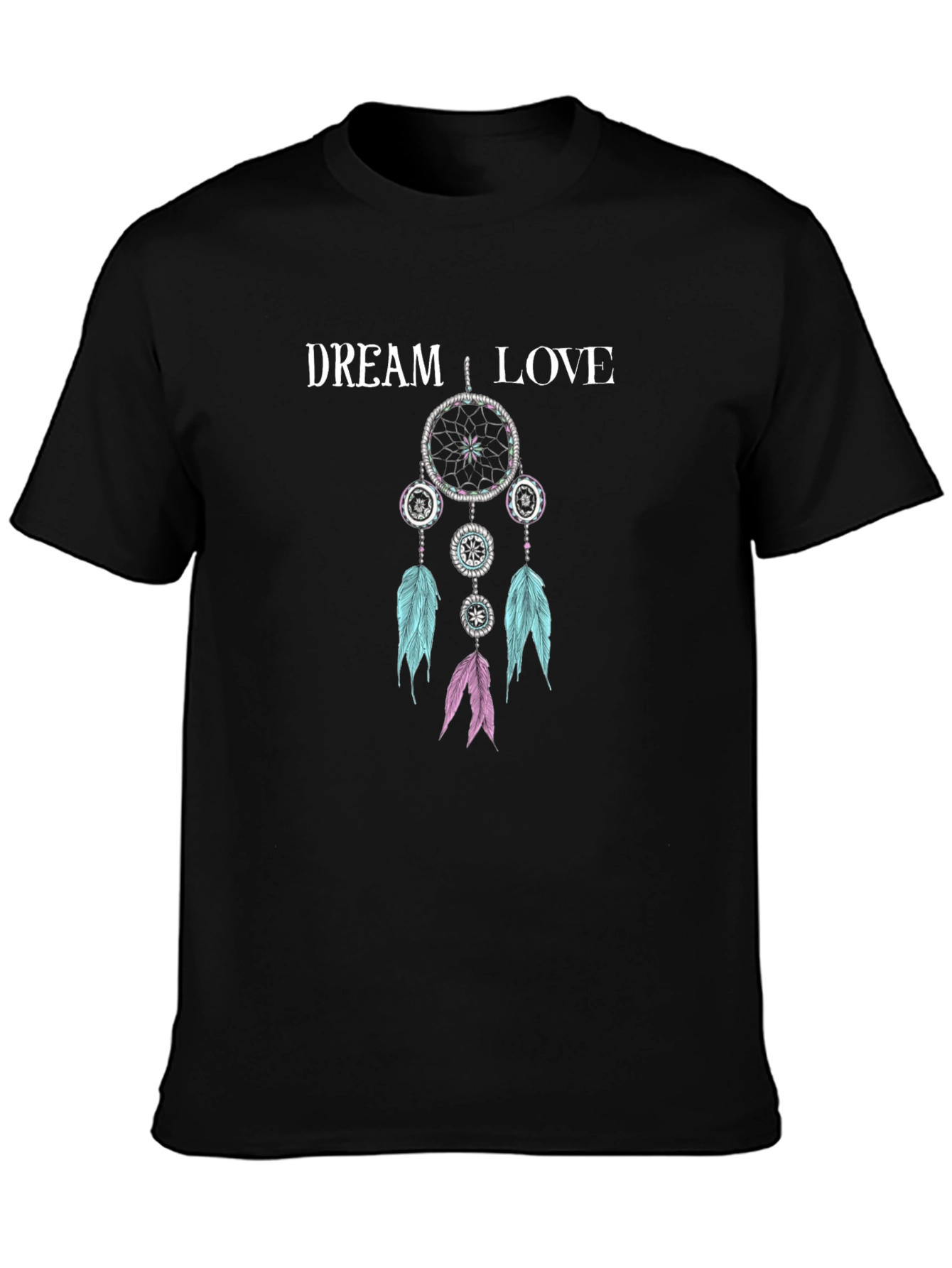 Dream Love T-Shirt - Black Cotton Blend