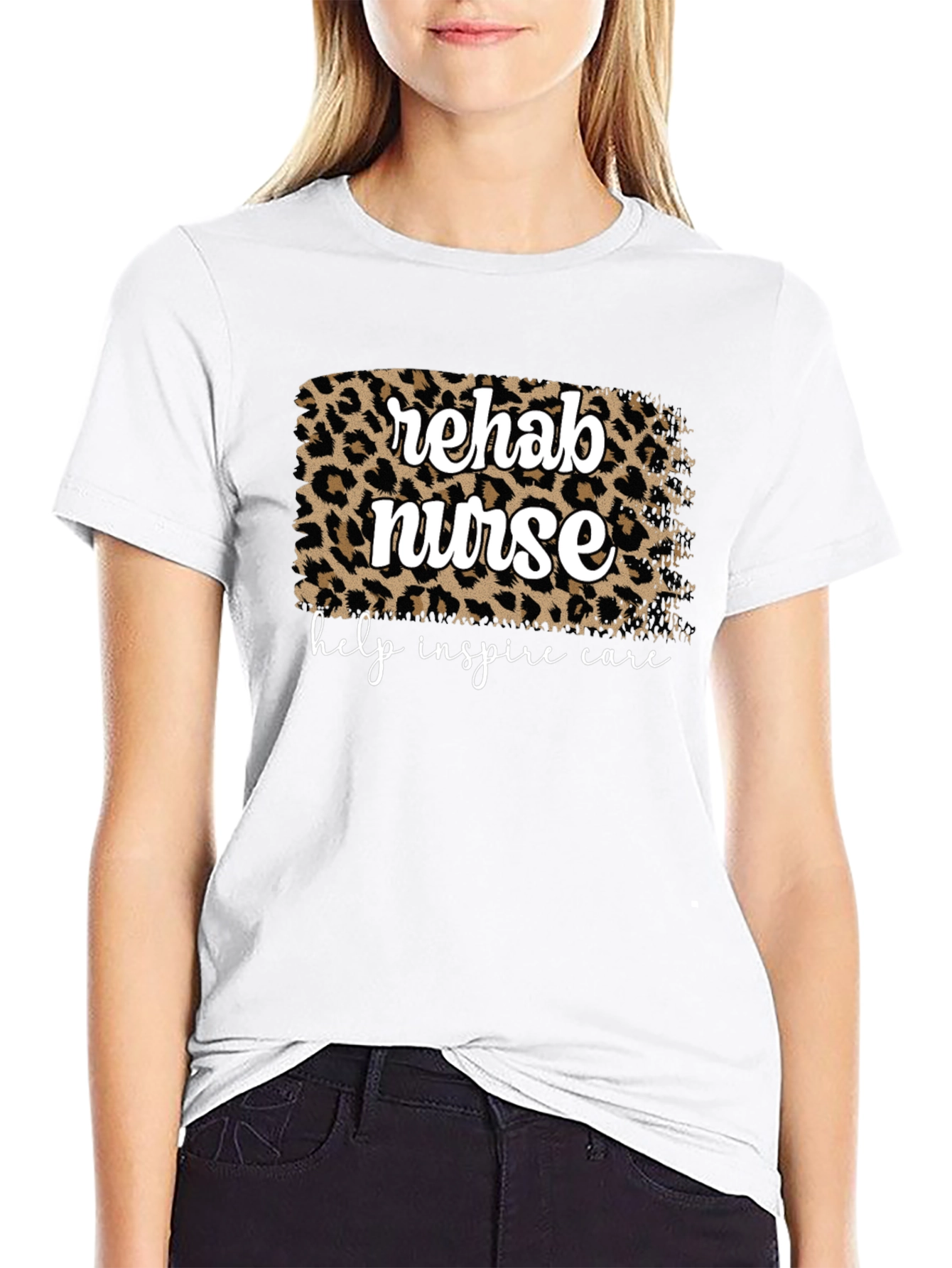Rehab Nurse Leopard Print T-Shirt