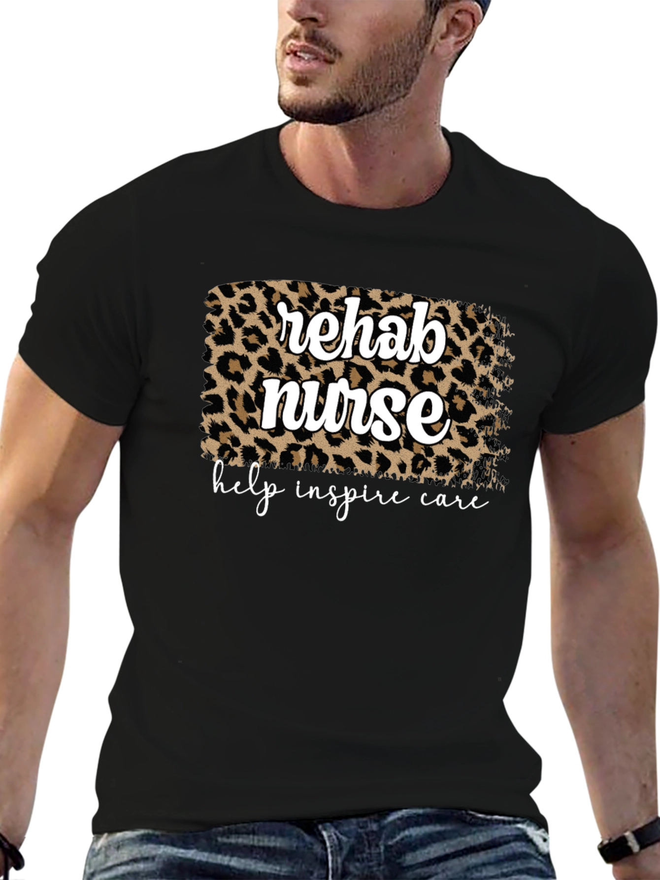 Rehab Nurse Leopard Print T-Shirt