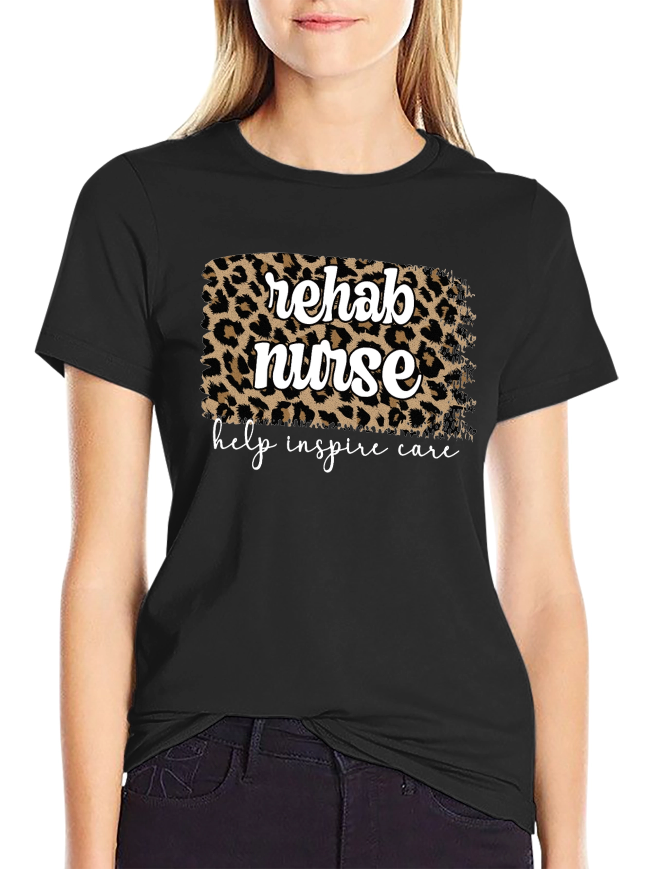Rehab Nurse Leopard Print T-Shirt