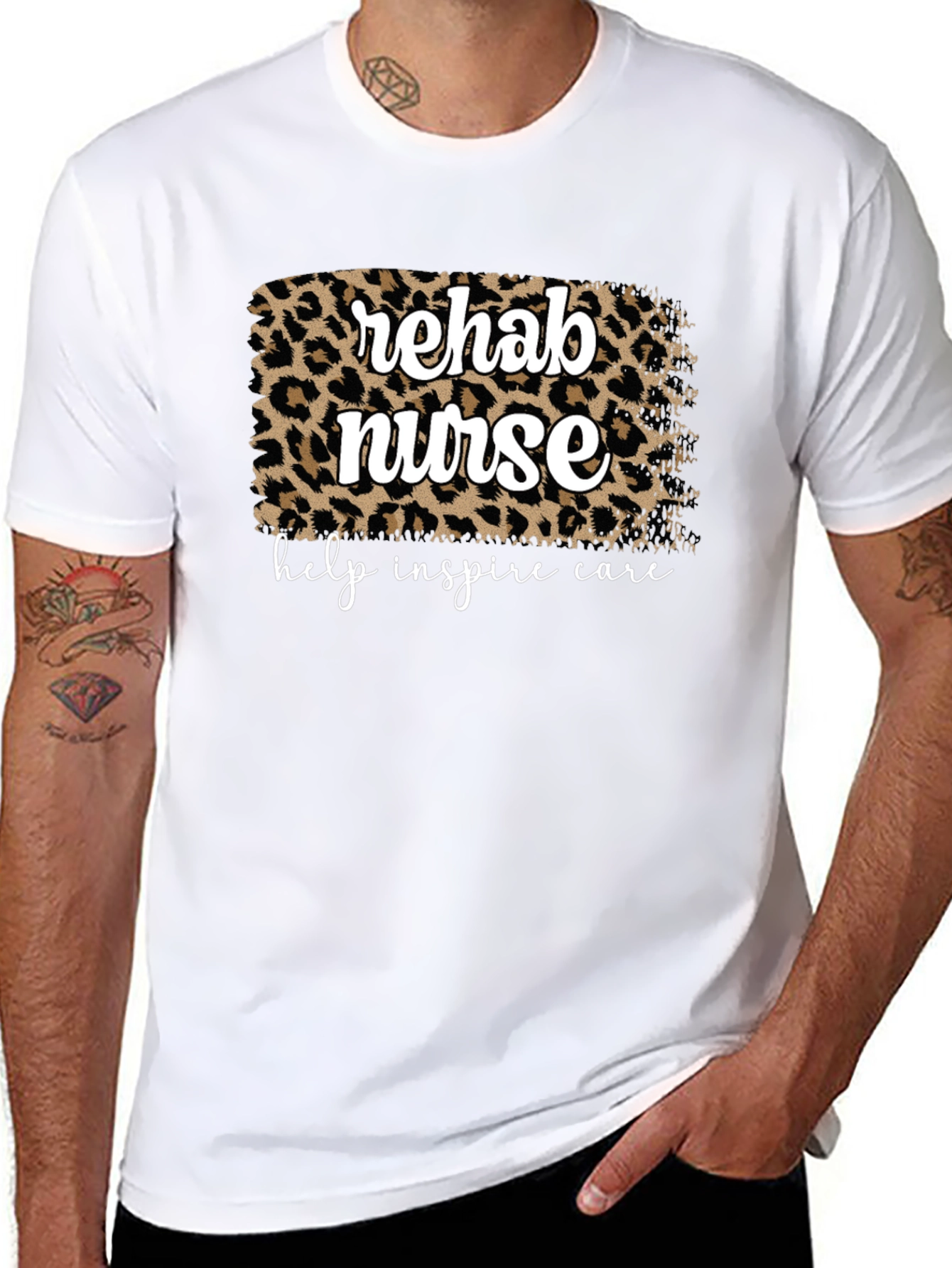 Rehab Nurse Leopard Print T-Shirt
