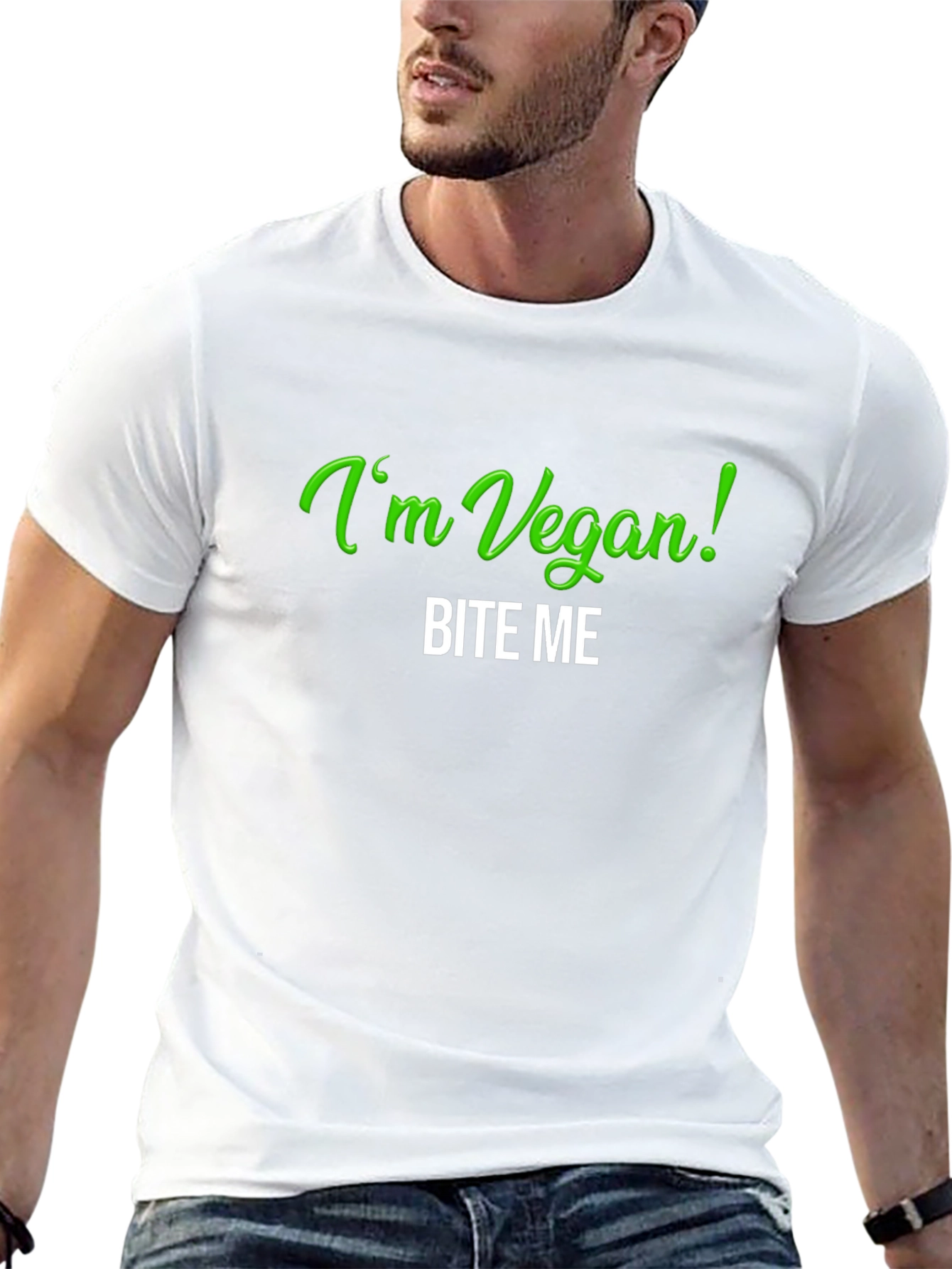 Vegan Bite Me T-Shirt - Black Tee