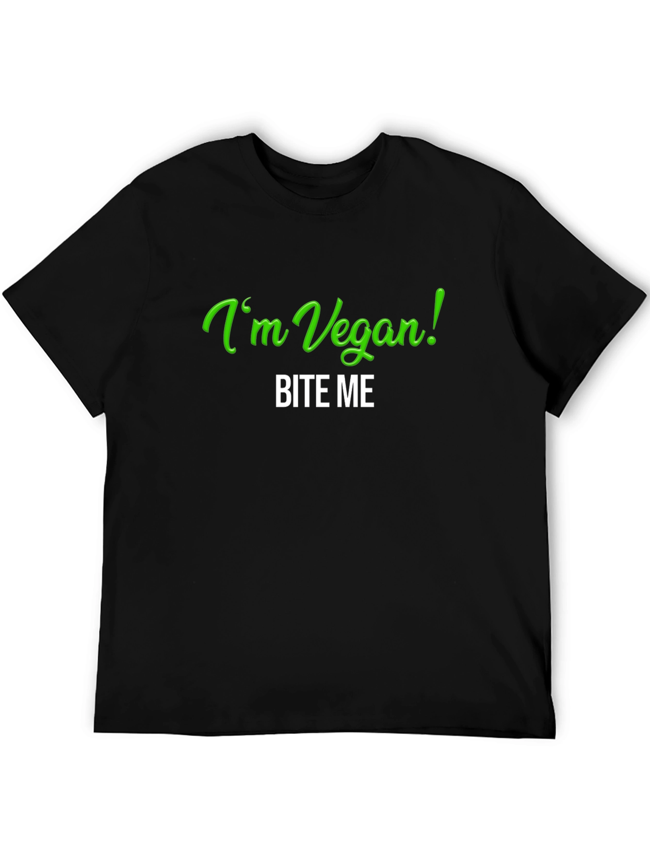 Vegan Bite Me T-Shirt - Black Tee
