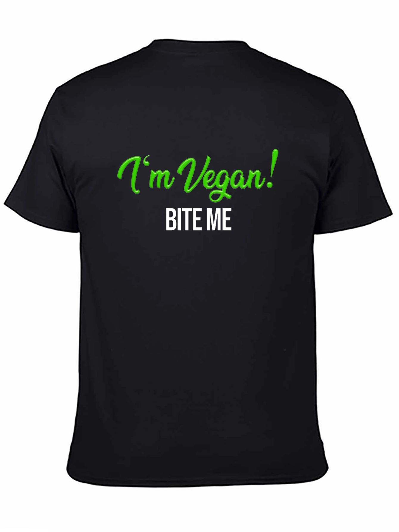 Vegan Bite Me T-Shirt - Black Tee