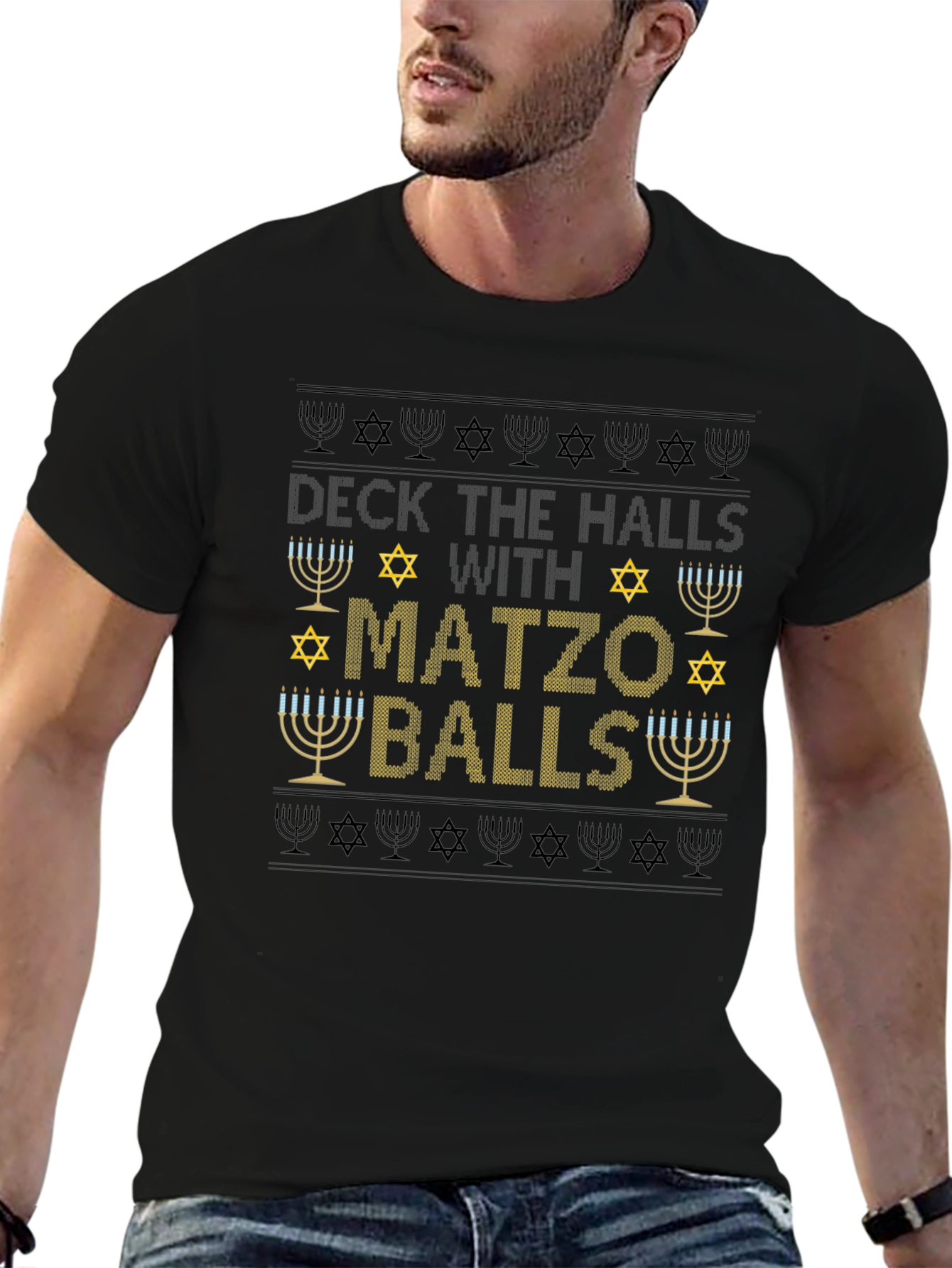 Deck the Halls Matzo Balls Holiday T-Shirt