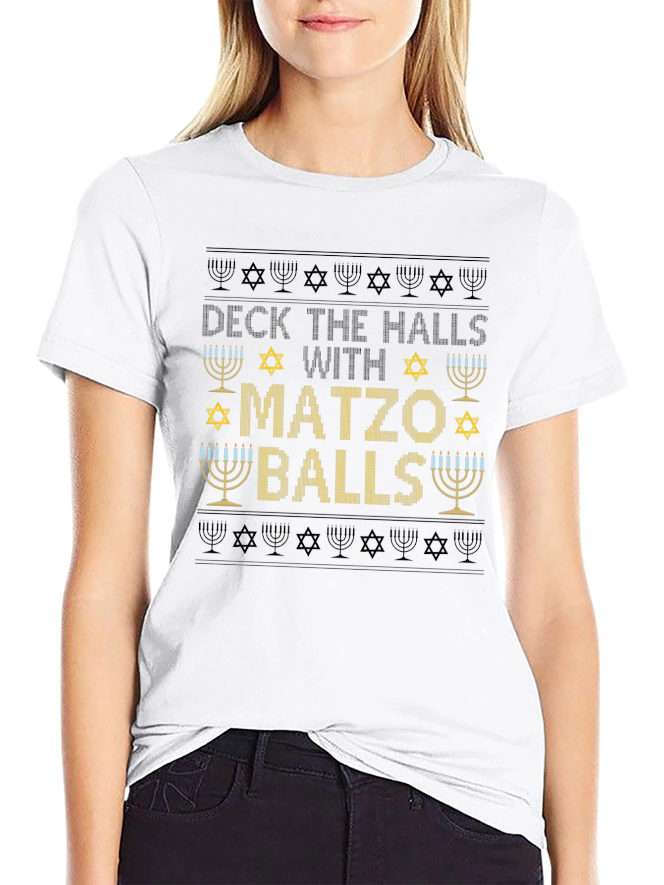 Deck the Halls Matzo Balls Holiday T-Shirt