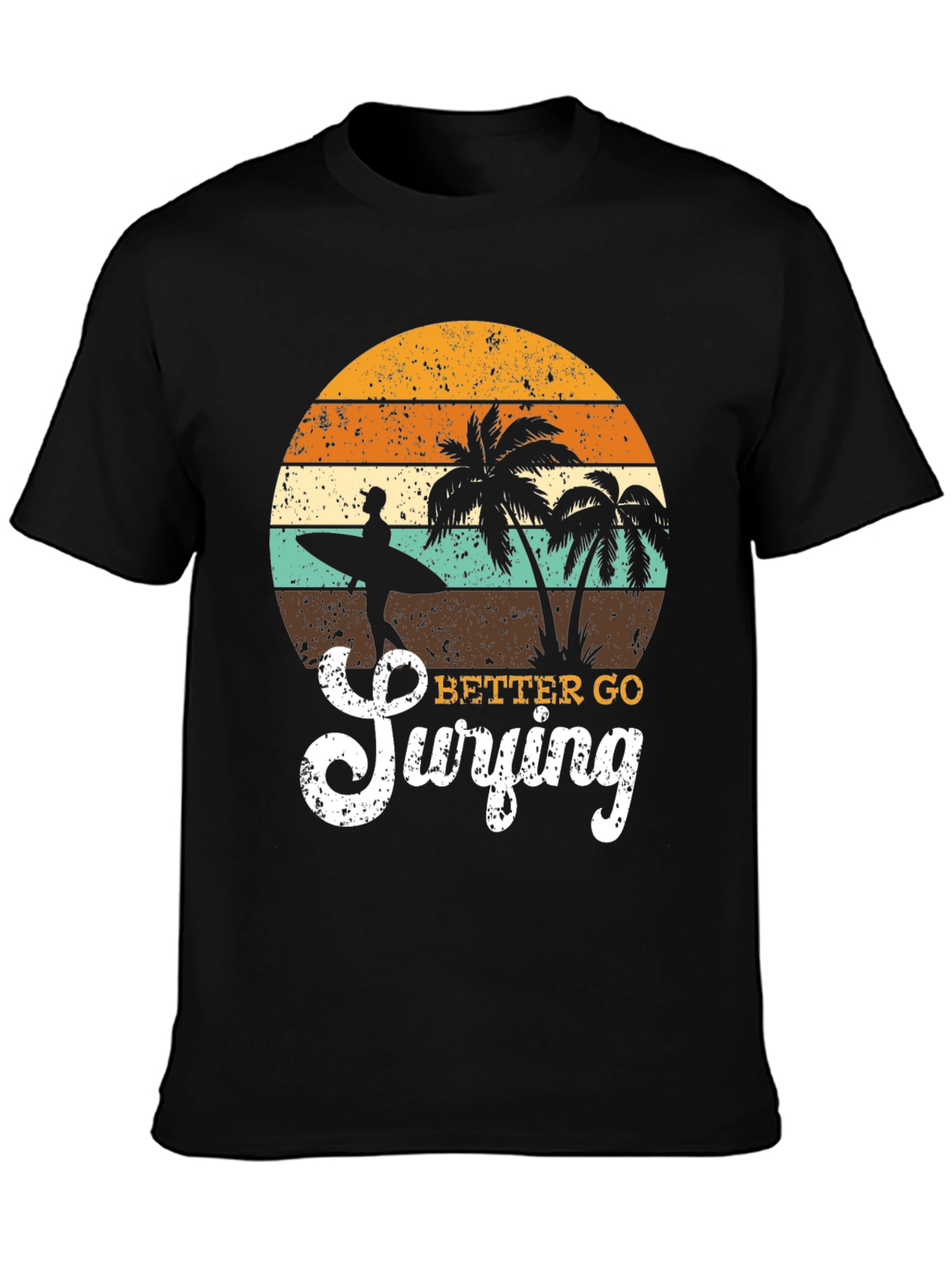 Retro Surfing T-Shirt - Beach Vibes