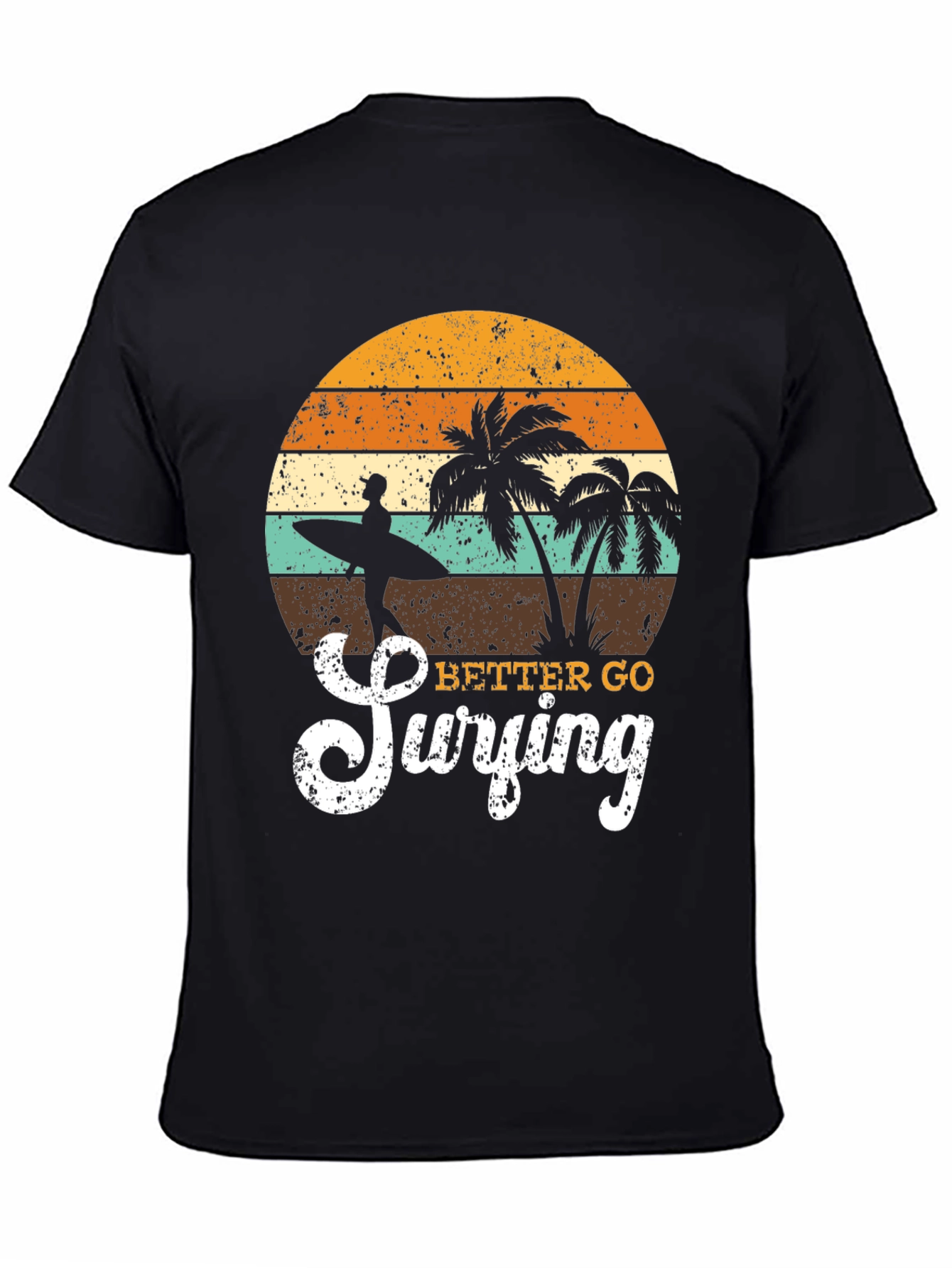 Retro Surfing T-Shirt - Beach Vibes