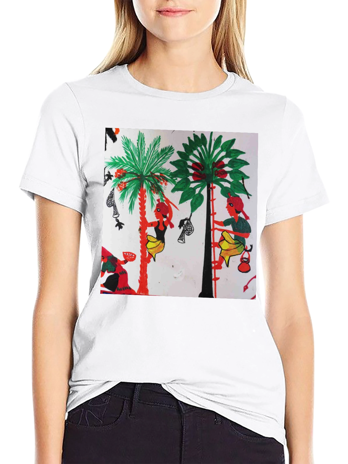 Artistic Print Black T-Shirt