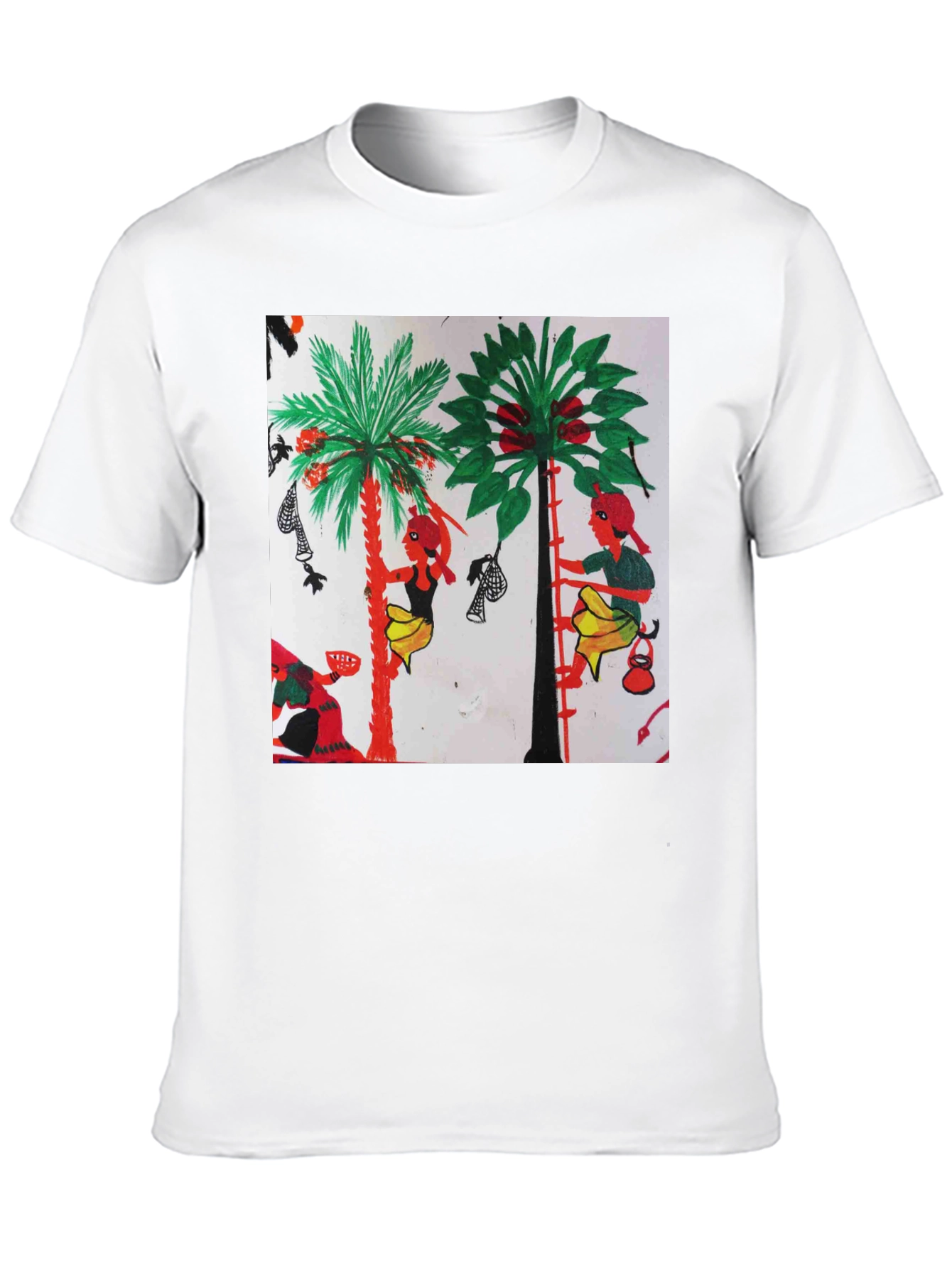 Artistic Print Black T-Shirt