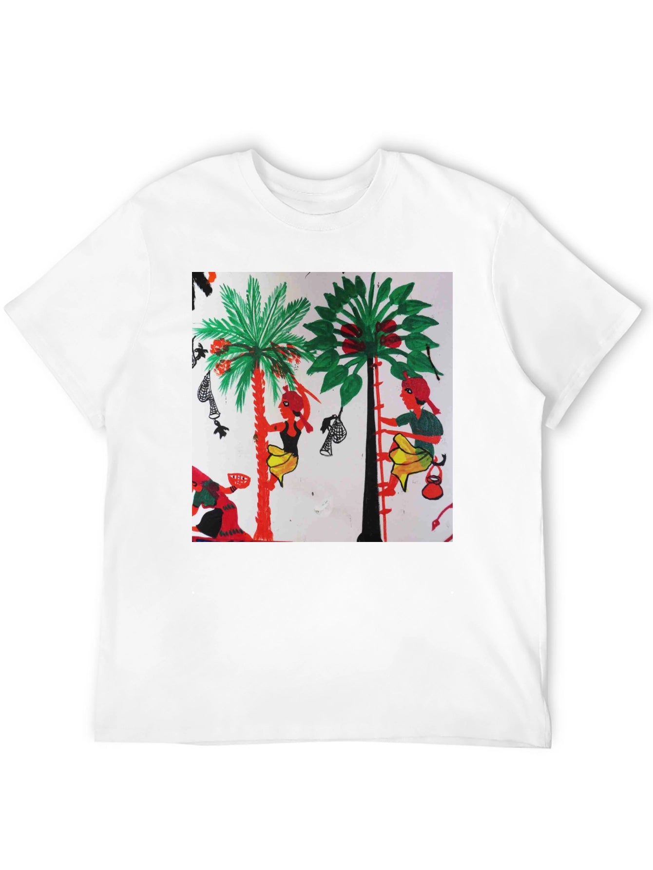 Artistic Print Black T-Shirt