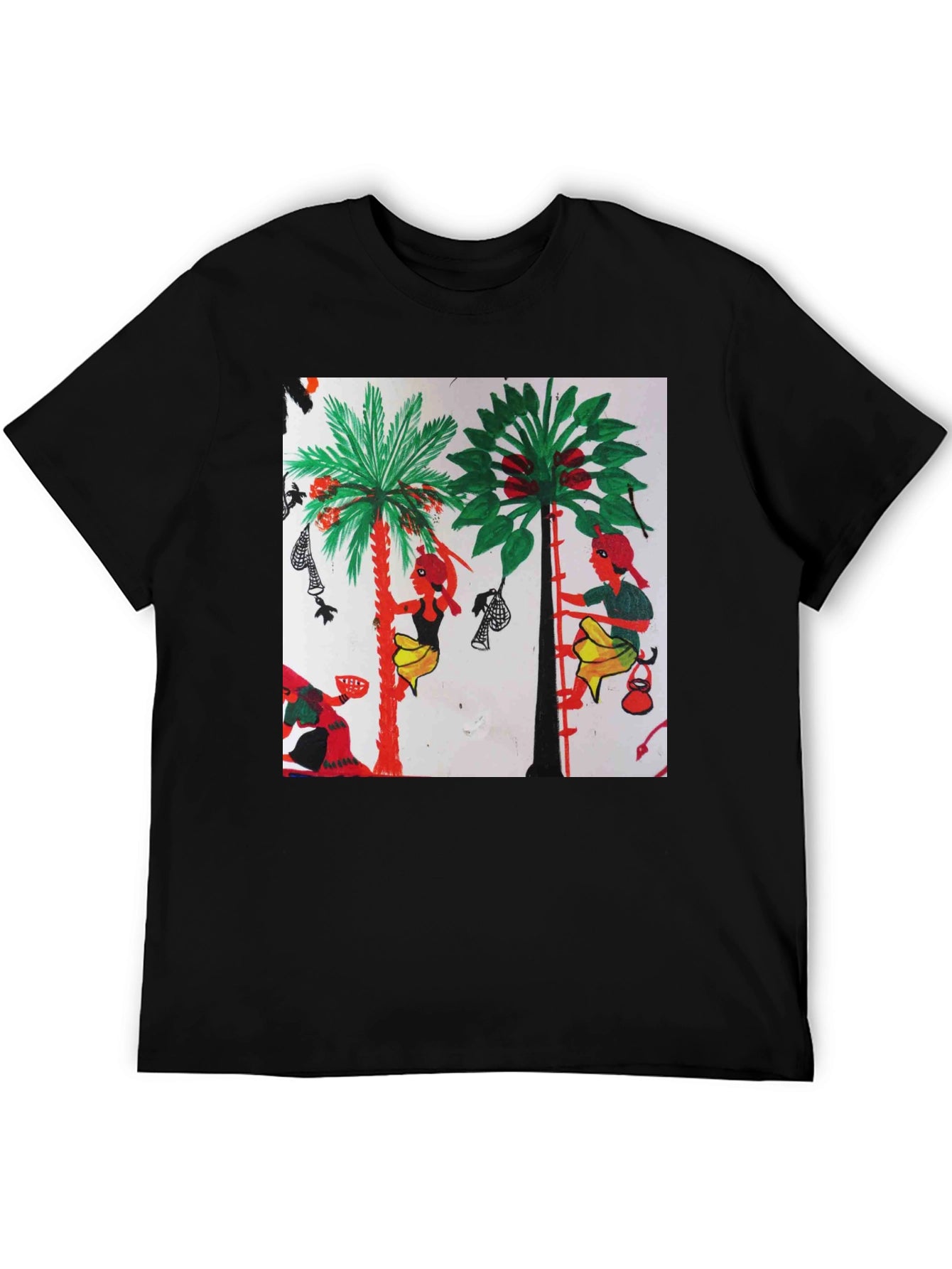 Artistic Print Black T-Shirt