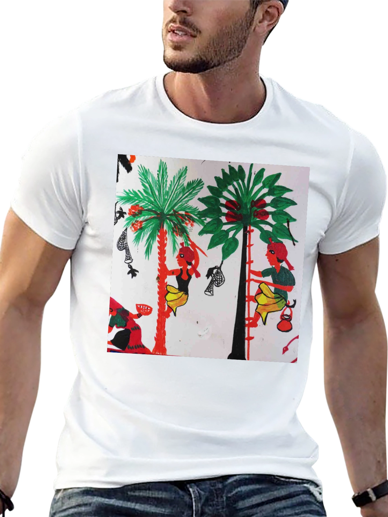 Artistic Print Black T-Shirt