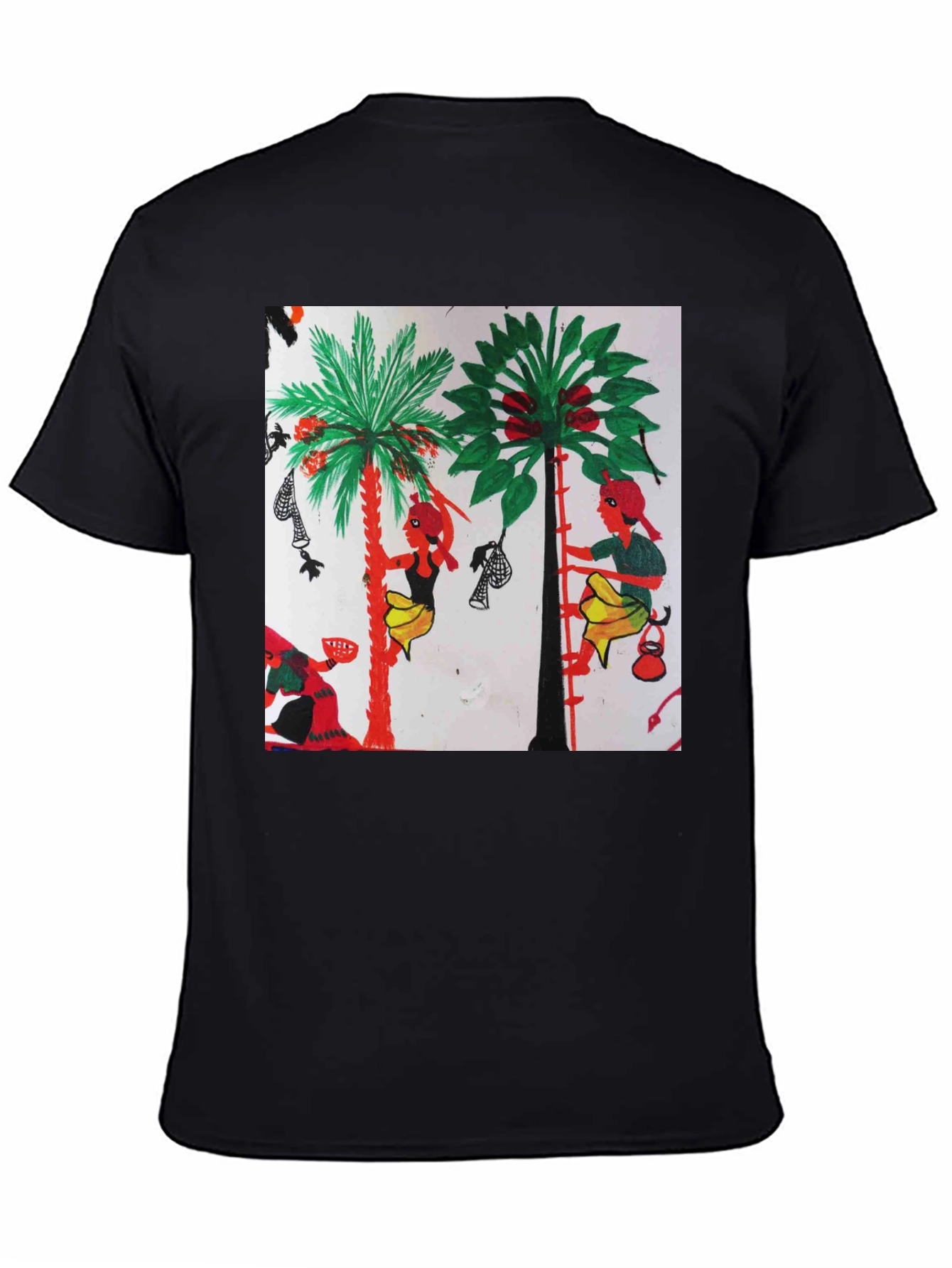 Artistic Print Black T-Shirt