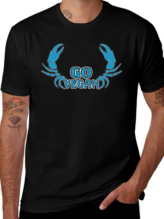 Go Vegan Crab Graphic T-Shirt
