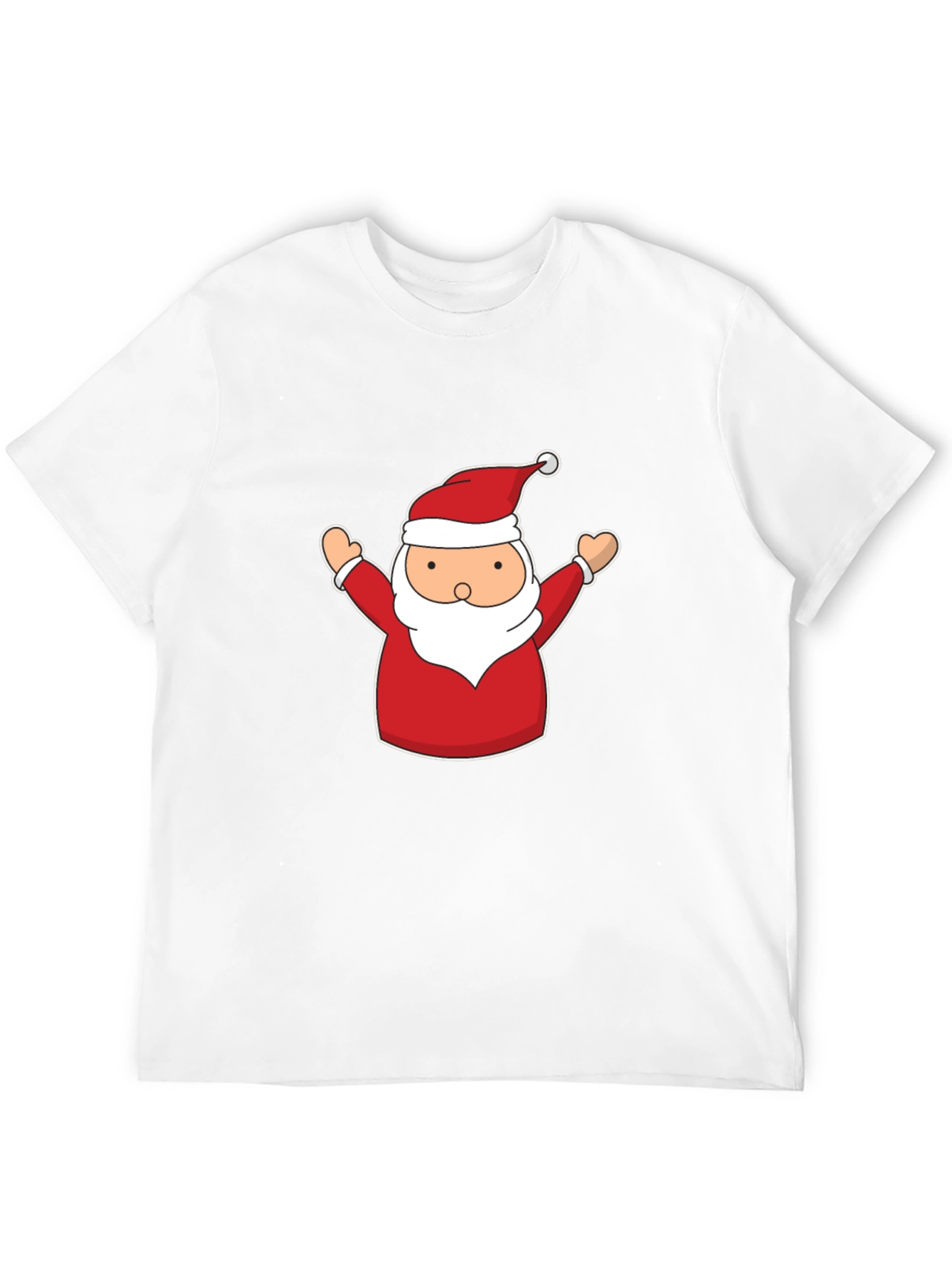 Festive Santa Claus Graphic Tee - Black