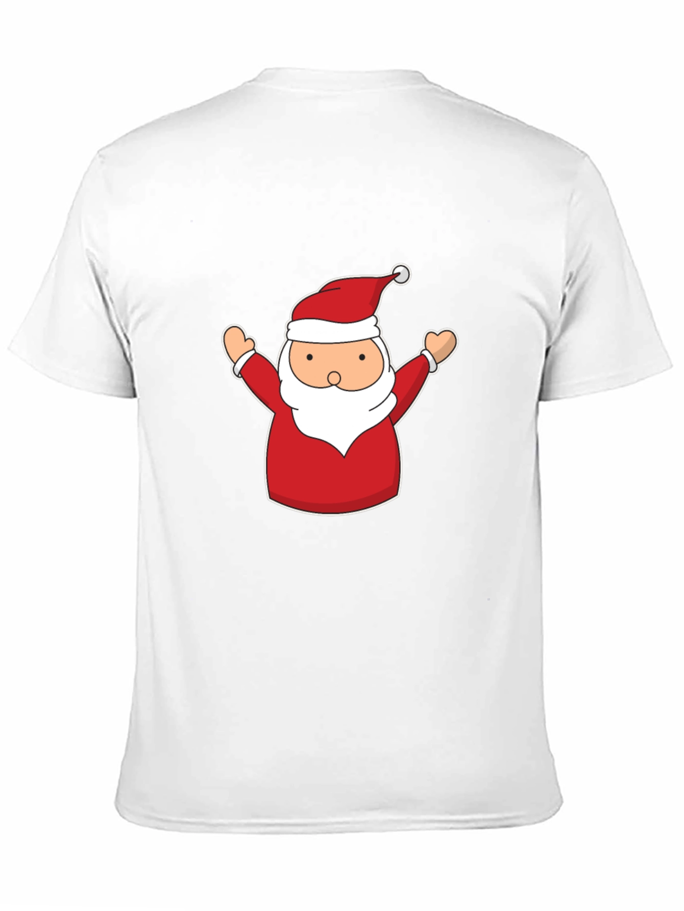 Festive Santa Claus Graphic Tee - Black
