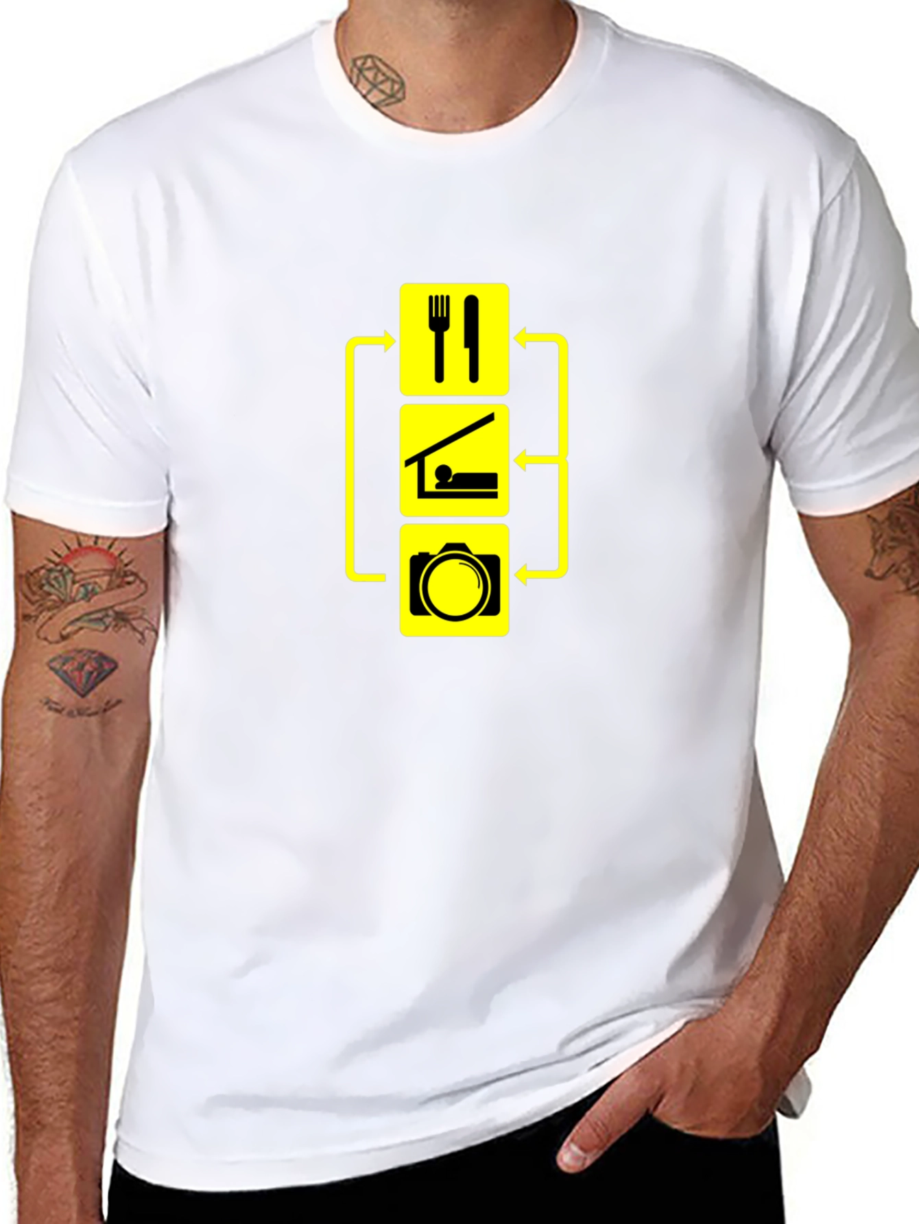 Eat Sleep Photography Black T-Shirt