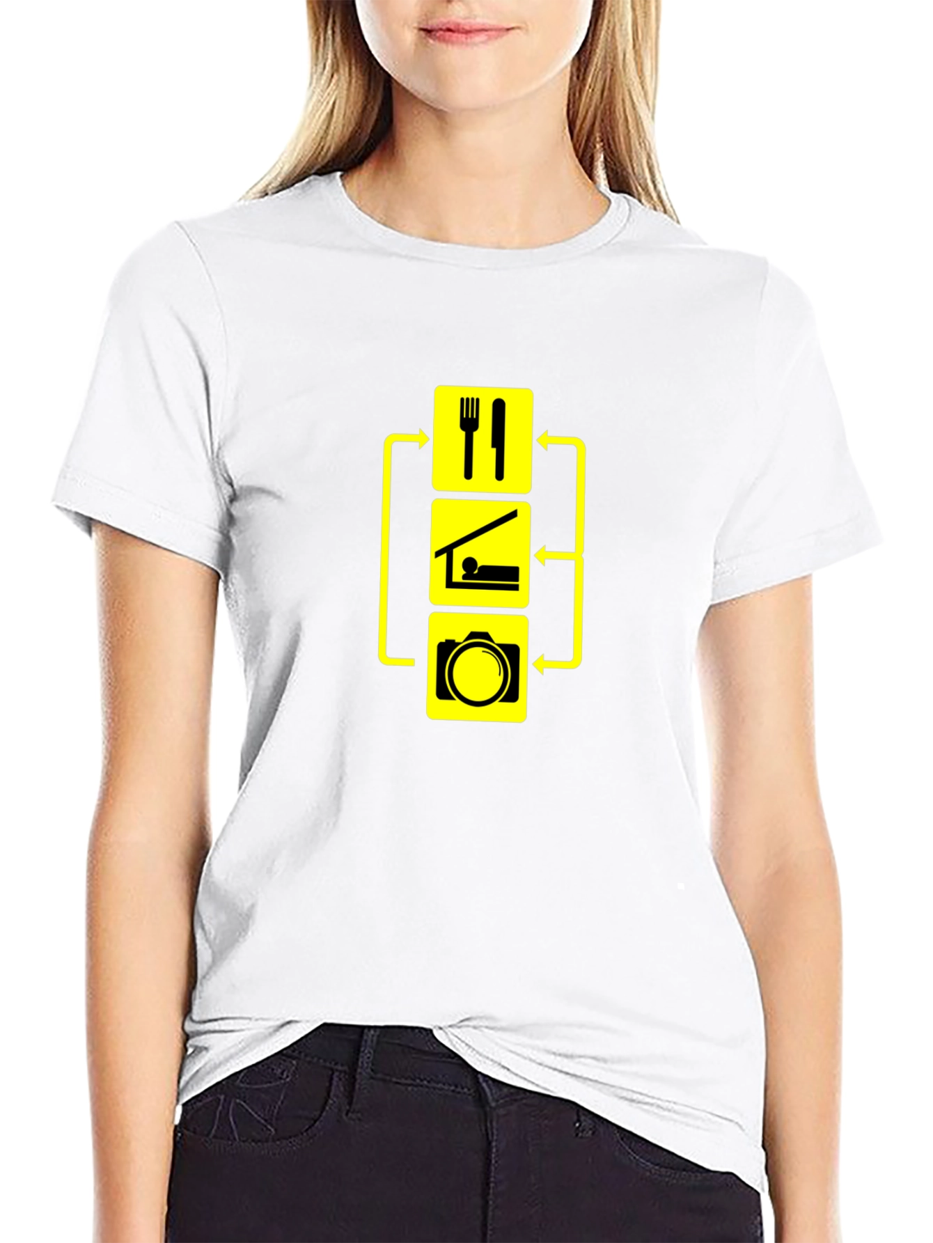 Eat Sleep Photography Black T-Shirt