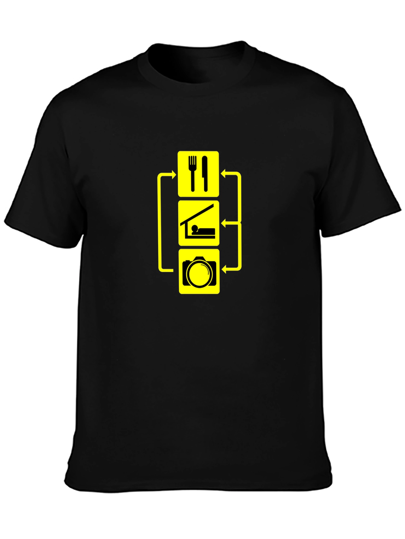 Eat Sleep Photography Black T-Shirt