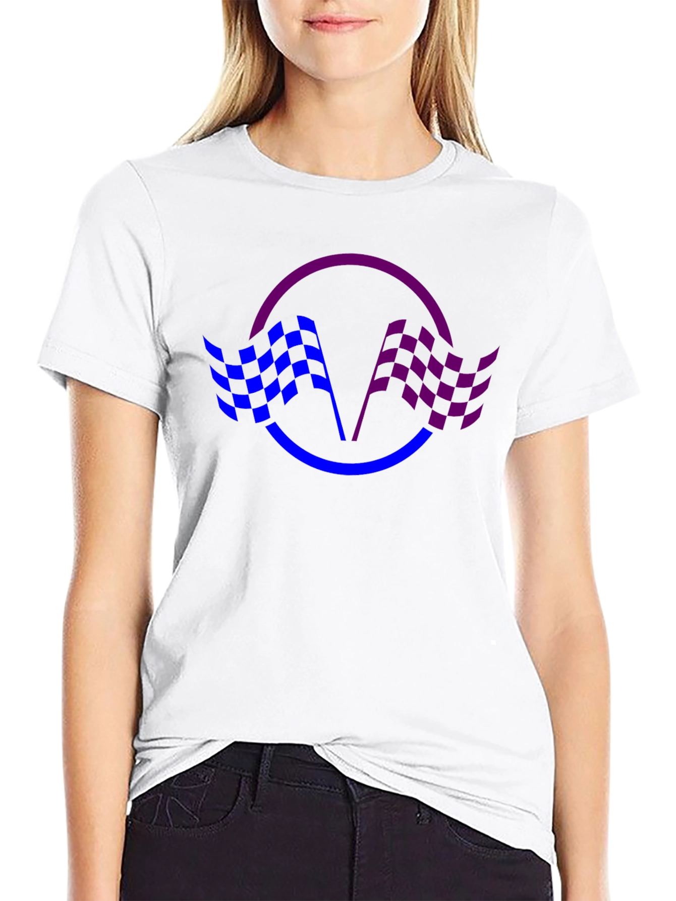 Checkered Flag Graphic Tee - Racing Fan Shirt