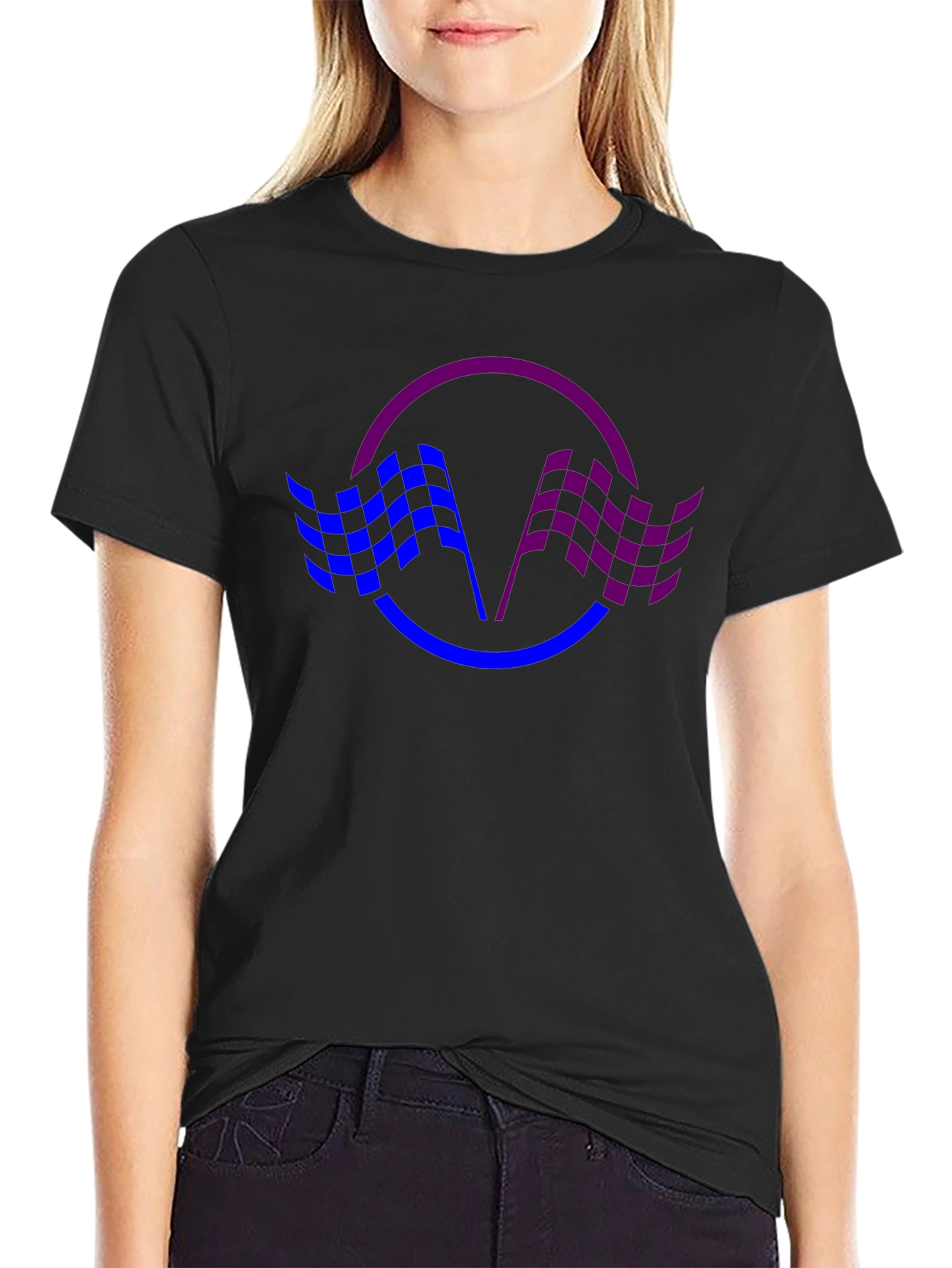 Checkered Flag Graphic Tee - Racing Fan Shirt