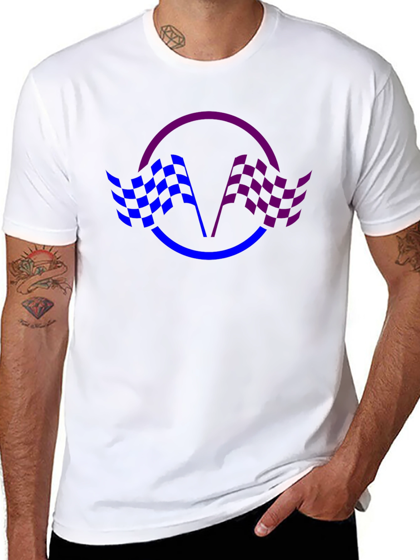 Checkered Flag Graphic Tee - Racing Fan Shirt