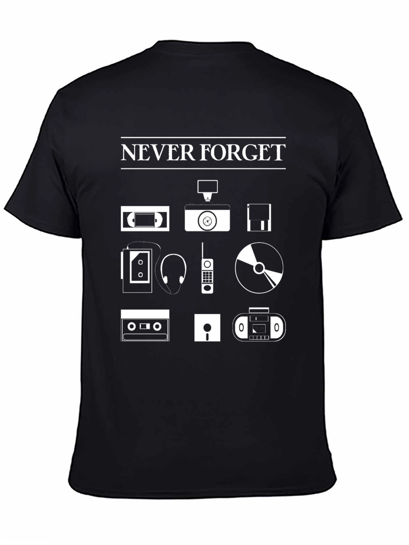 Retro Tech Never Forget Graphic T-Shirt