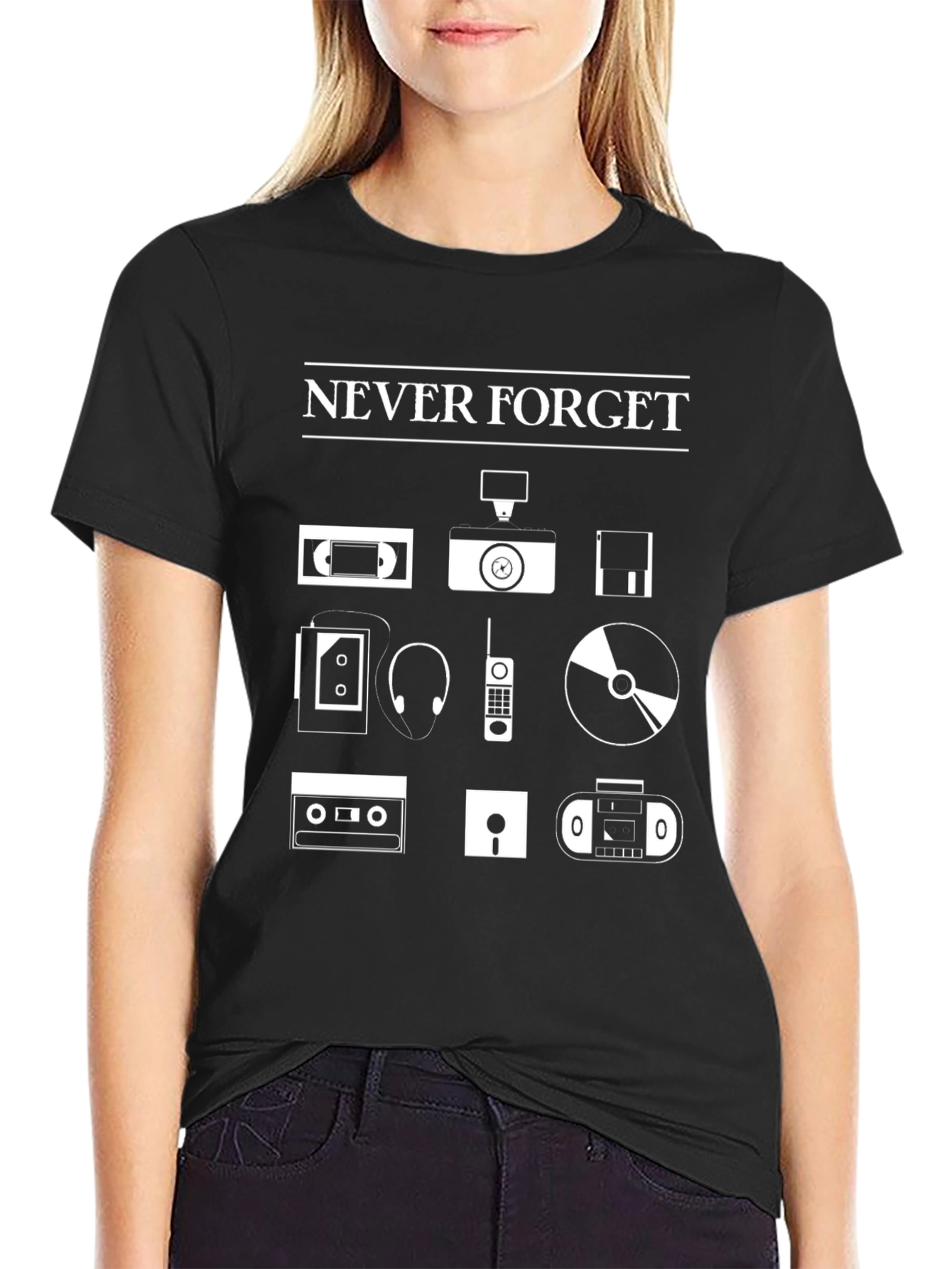 Retro Tech Never Forget Graphic T-Shirt