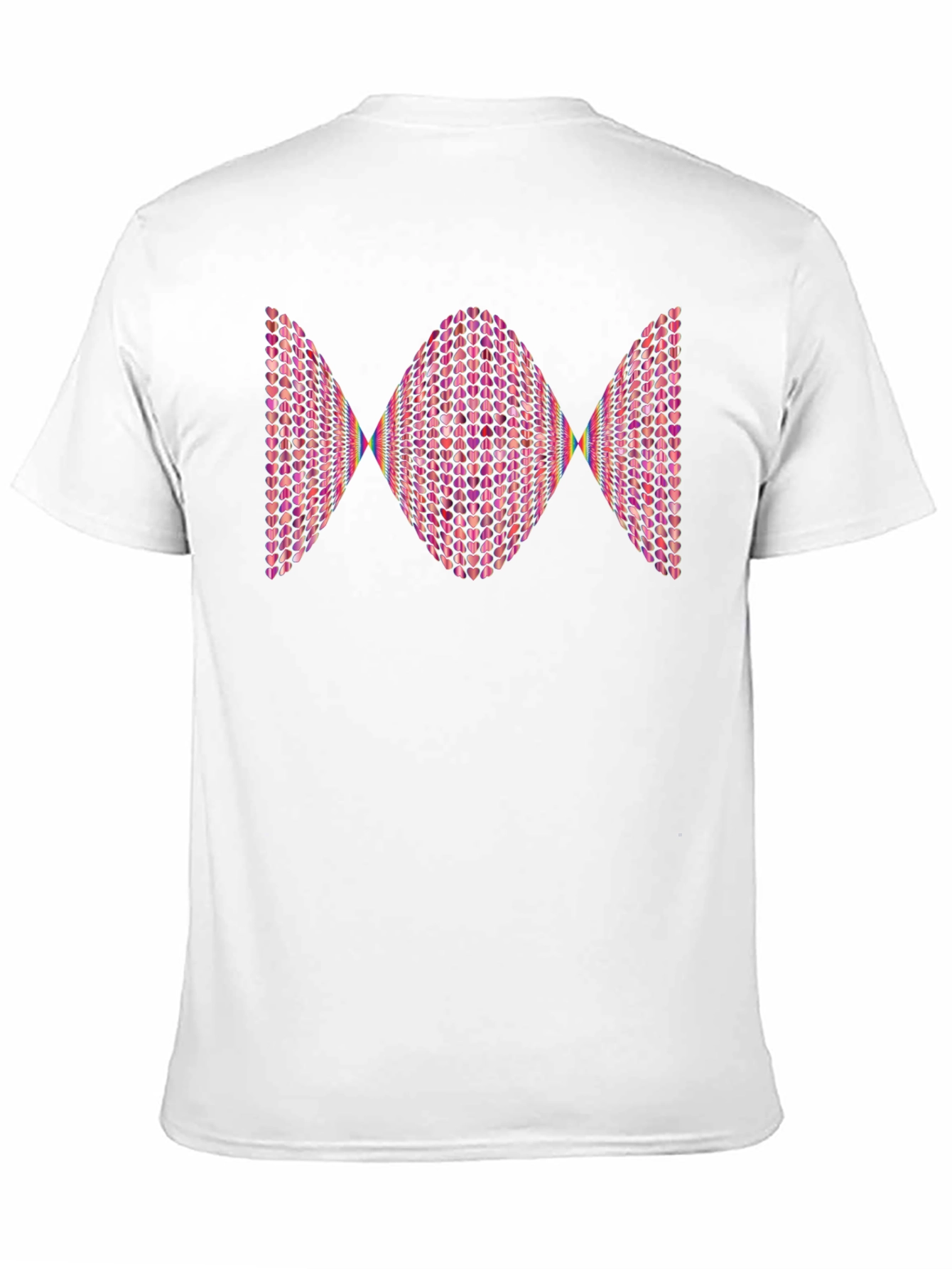 Heart Pattern Graphic Tee - Modern Design