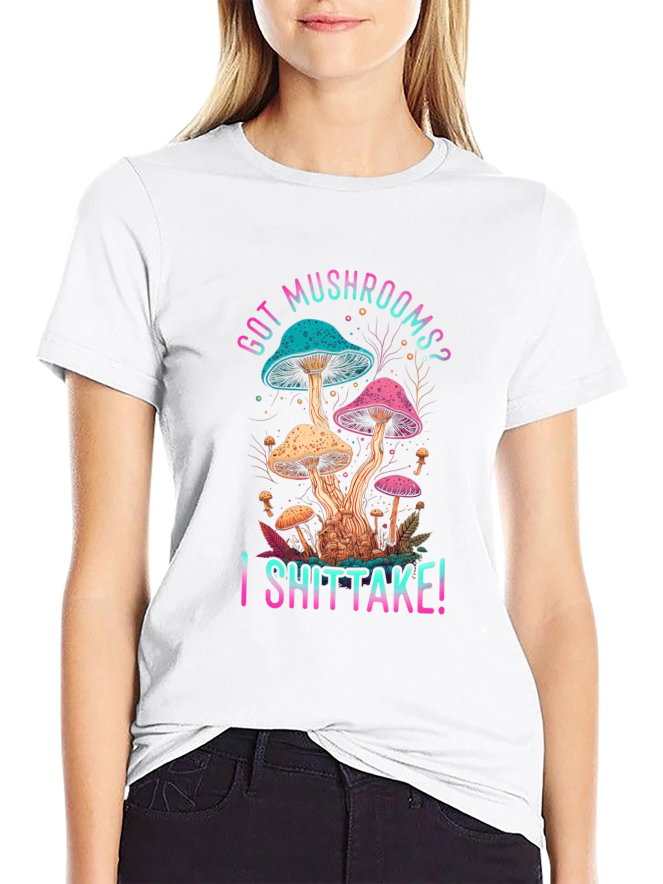 Got Mushrooms? I Shiitake! Funny Graphic Tee
