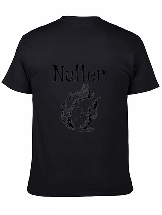 Nutter Squirrel Graphic Tee - Black Cotton T-Shirt