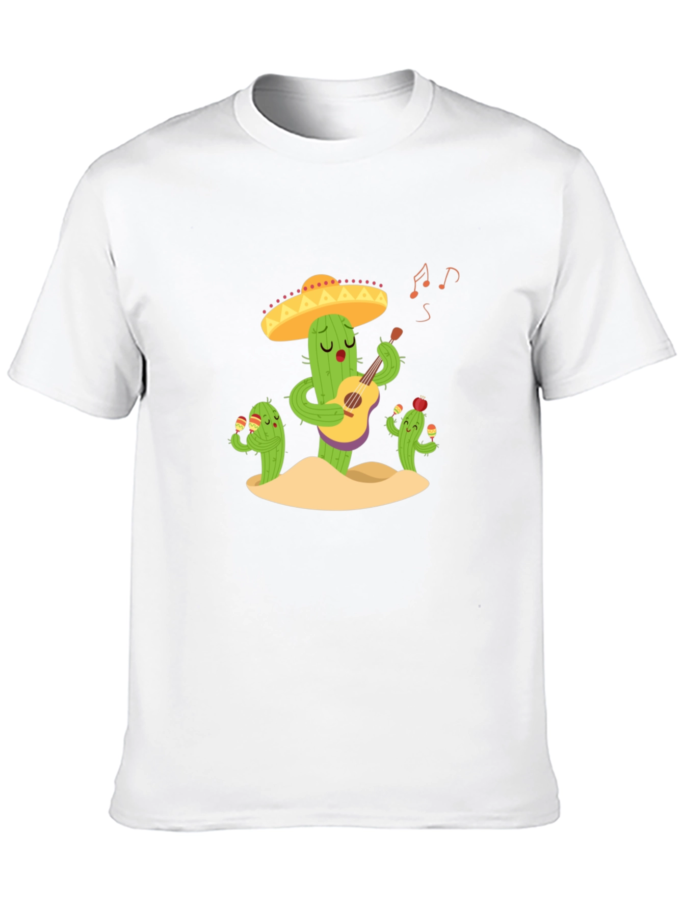 Cactus Band Graphic Tee - Black Cotton T-Shirt