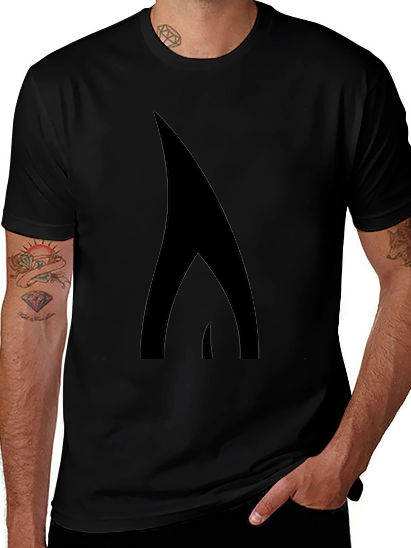 Stylish Black Graphic Tee - Modern Design